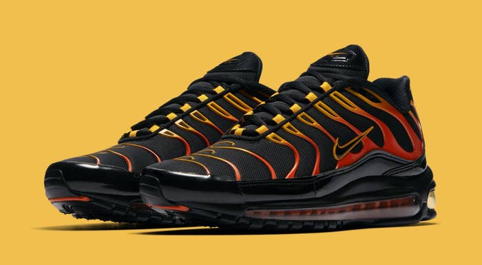 Nike Air Max 97/Plus &#x27;Black/Engine/Shock Orange&#x27; AH8144 002 (Pair)