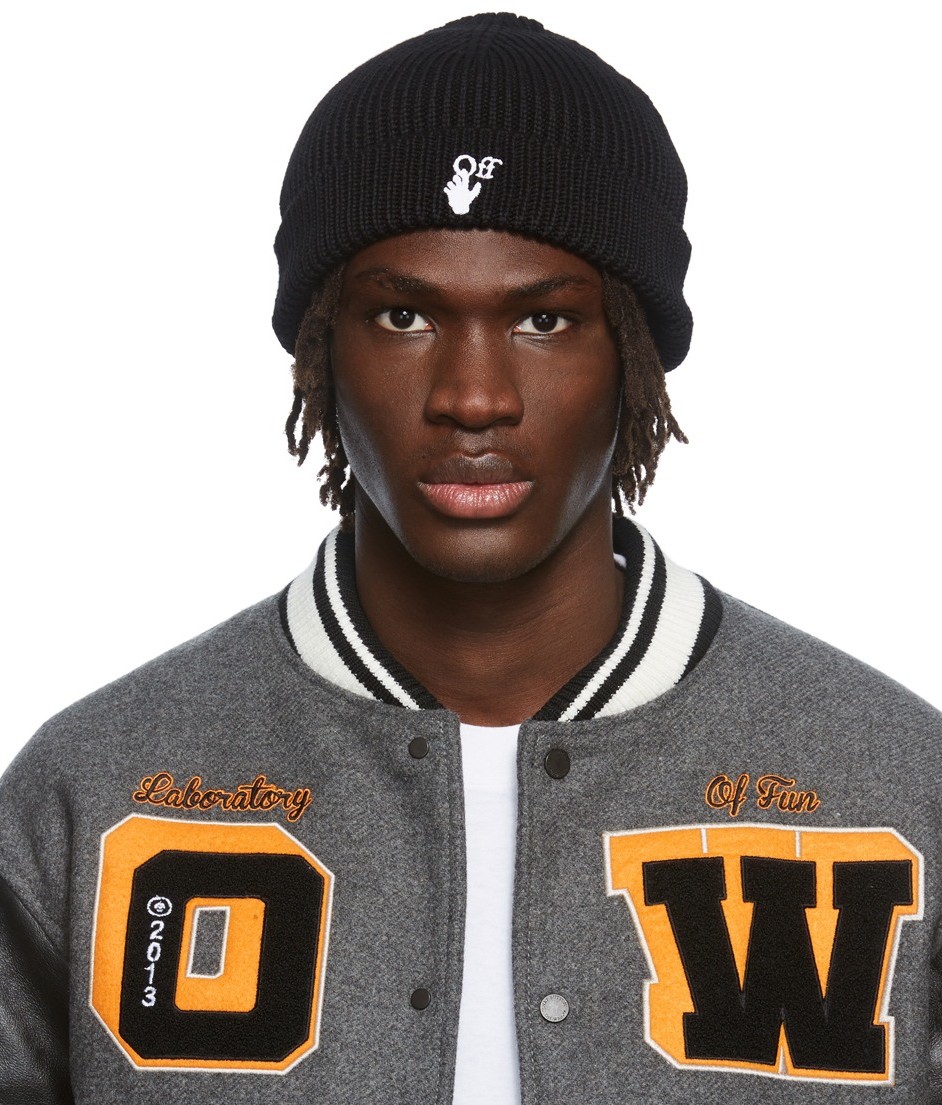 Off-White Black Hand &#x27;Off&#x27; Beanie