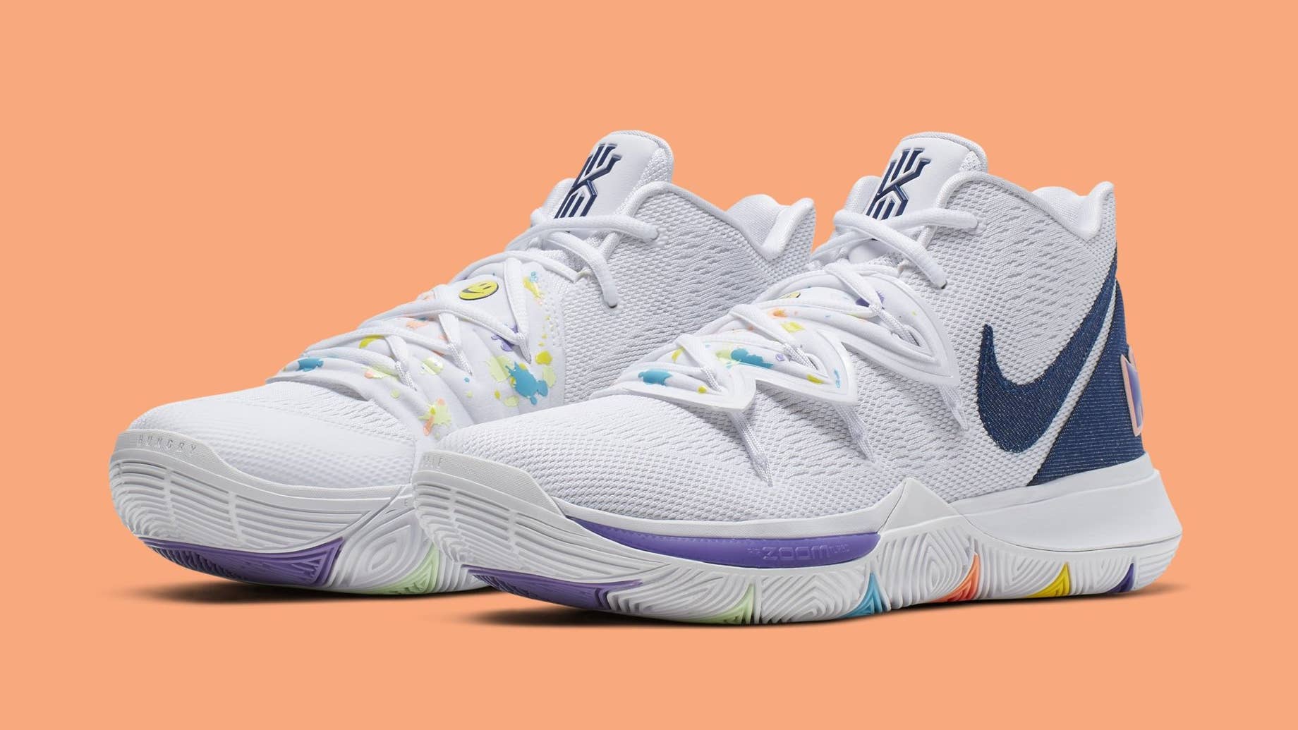 kyrie 5 by you white