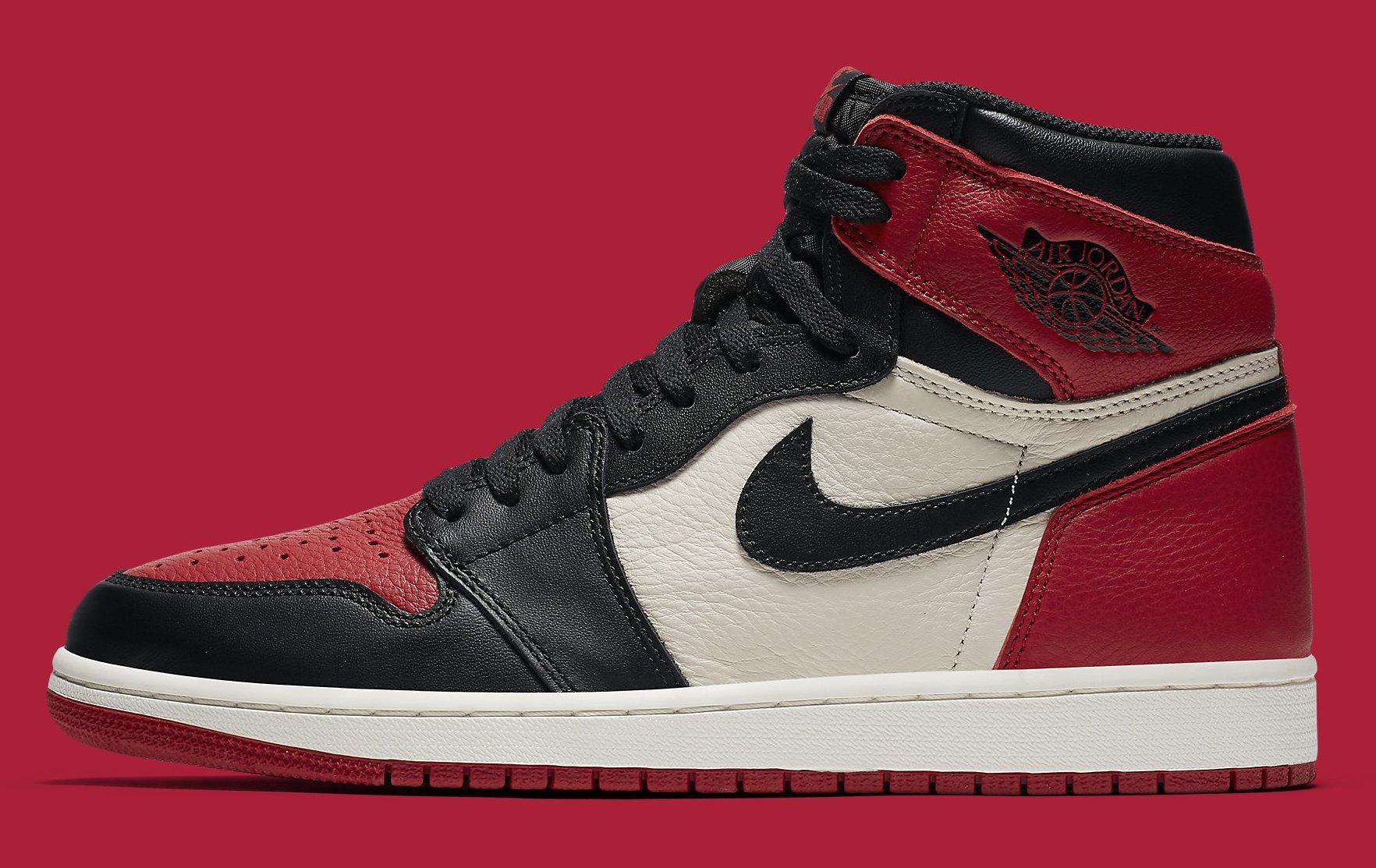 Air Jordan 1 &#x27;Bred Toe&#x27; Gym Red/Black Summit White 555088 610 (Lateral)