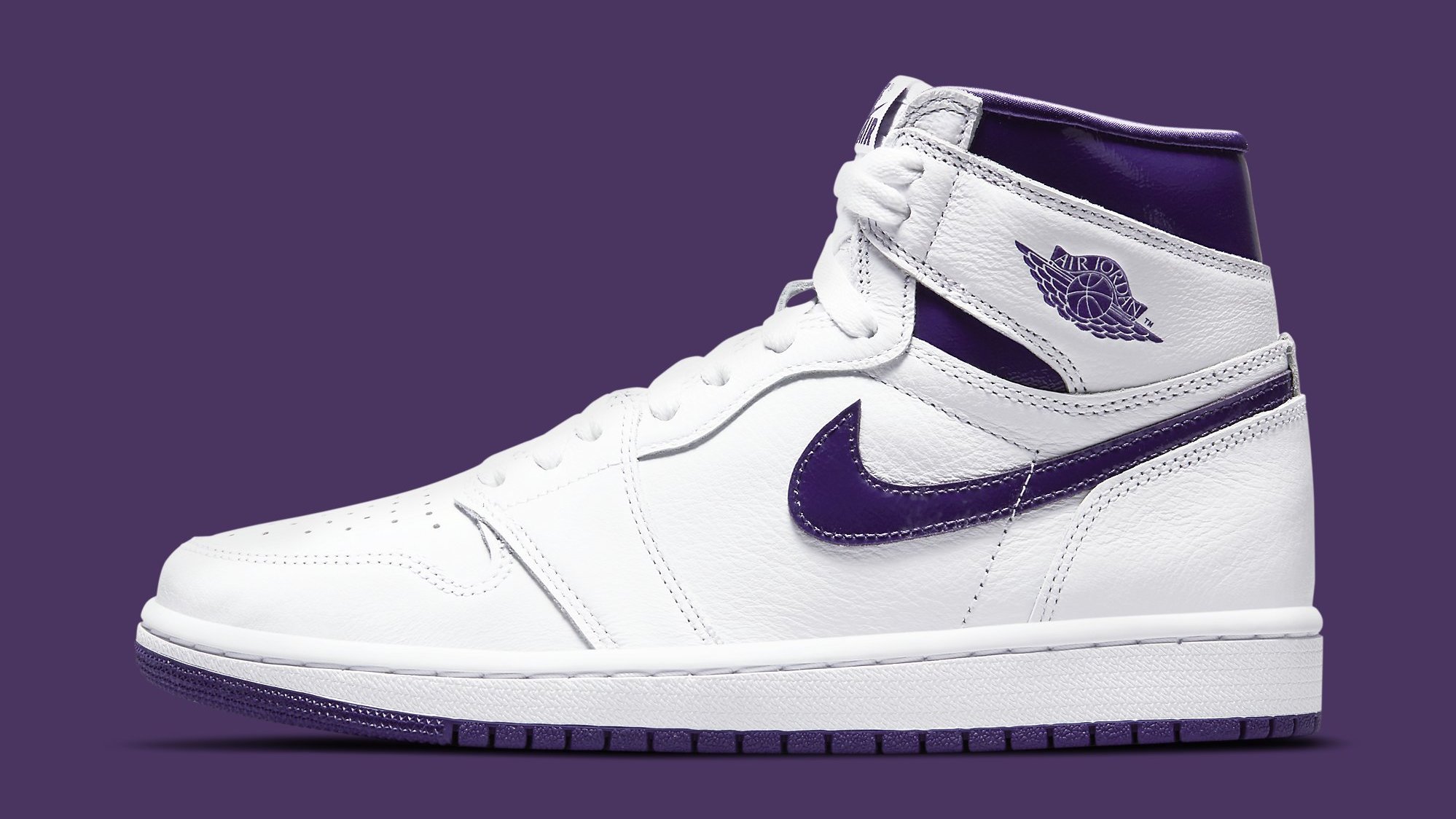 Air Jordan 1 Retro High OG Women&#x27;s &#x27;Court Purple&#x27; CD0461 151 Lateral