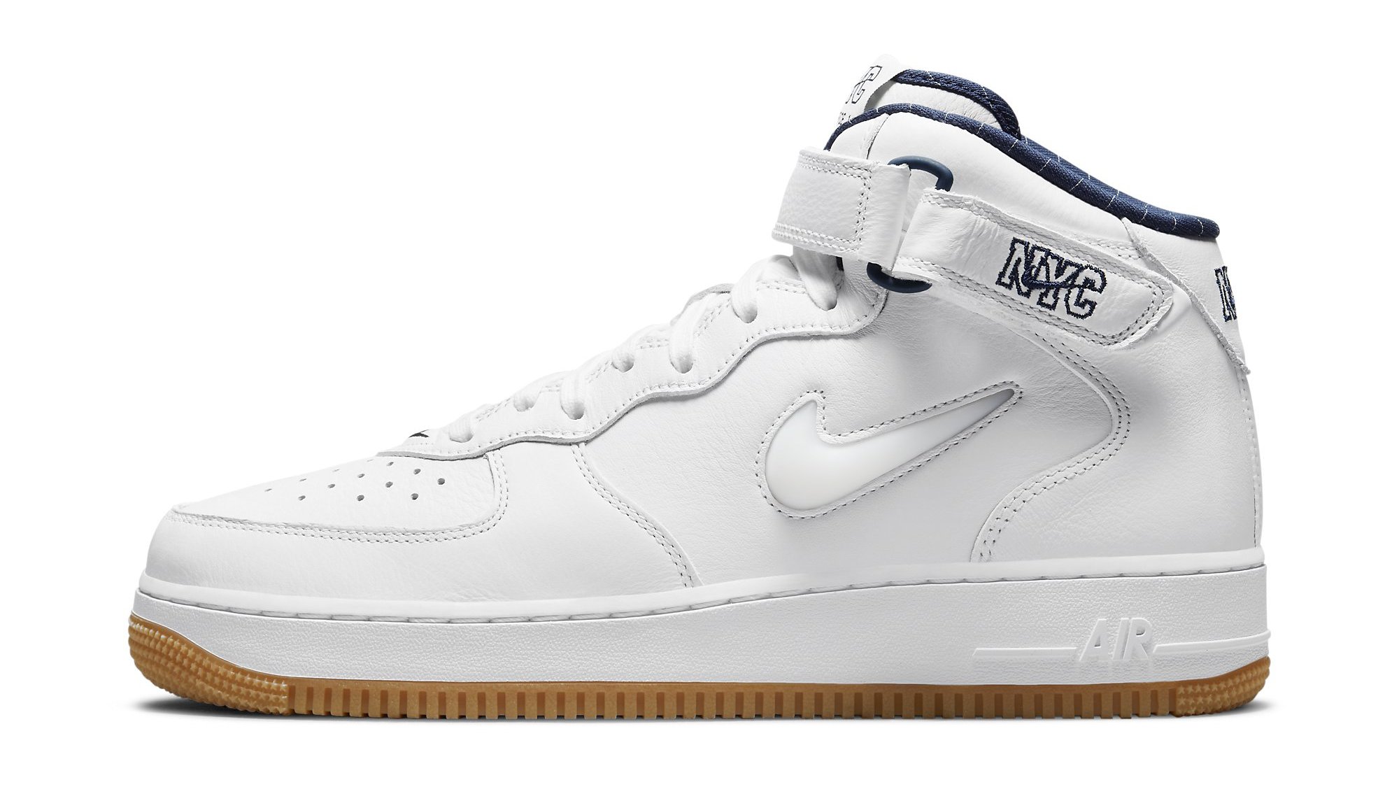 Nike Air Force 1 Mid Jewel &#x27;NYC&#x27; White DH5622 100 Lateral