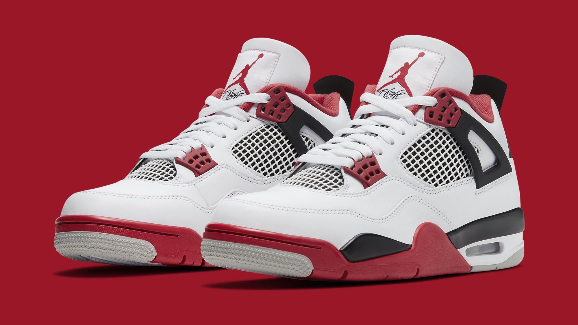 Best Look Yet at This Year's 'Fire Red' Air Jordan 4 Retro