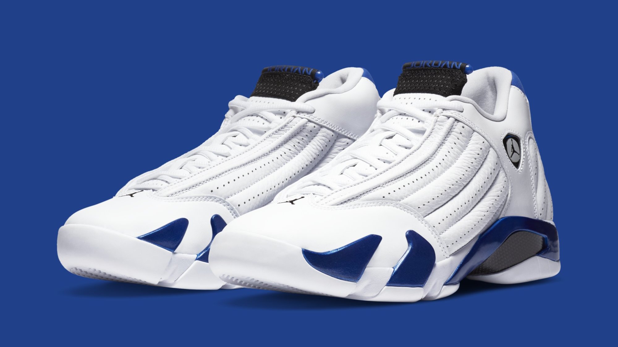 Jordan 14 blue and shop white