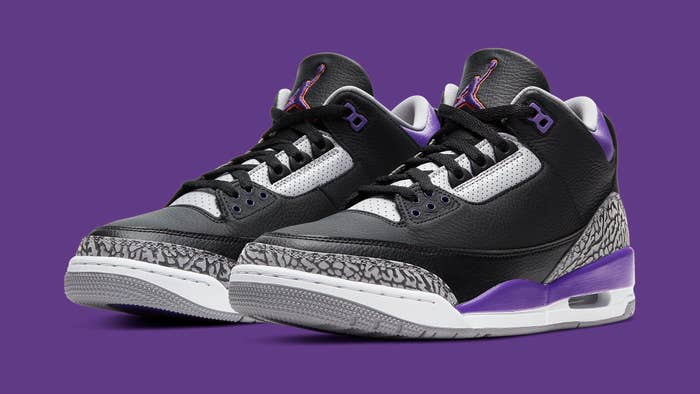 Air Jordan 3 Retro &#x27;Court Purple&#x27; CT8532 050 Pair