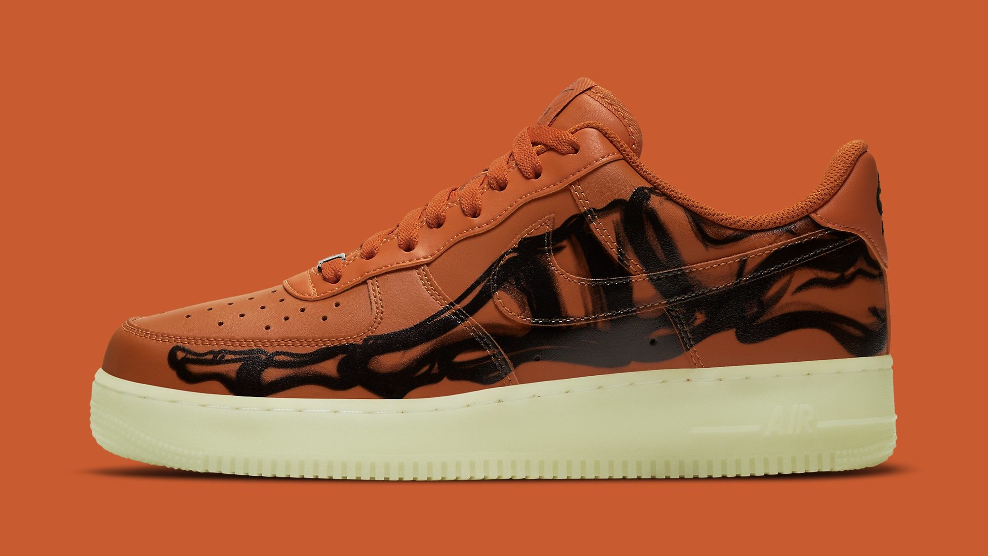 Nike Air Force 1 Low Skeleton &#x27;Orange&#x27; CU8067 800 Lateral