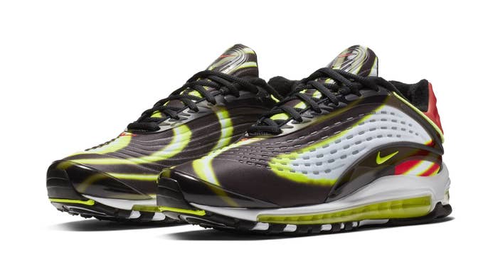 Nike Air Max Deluxe &#x27;Black/Volt Habanero Red White&#x27; AJ7831 003 Release Date