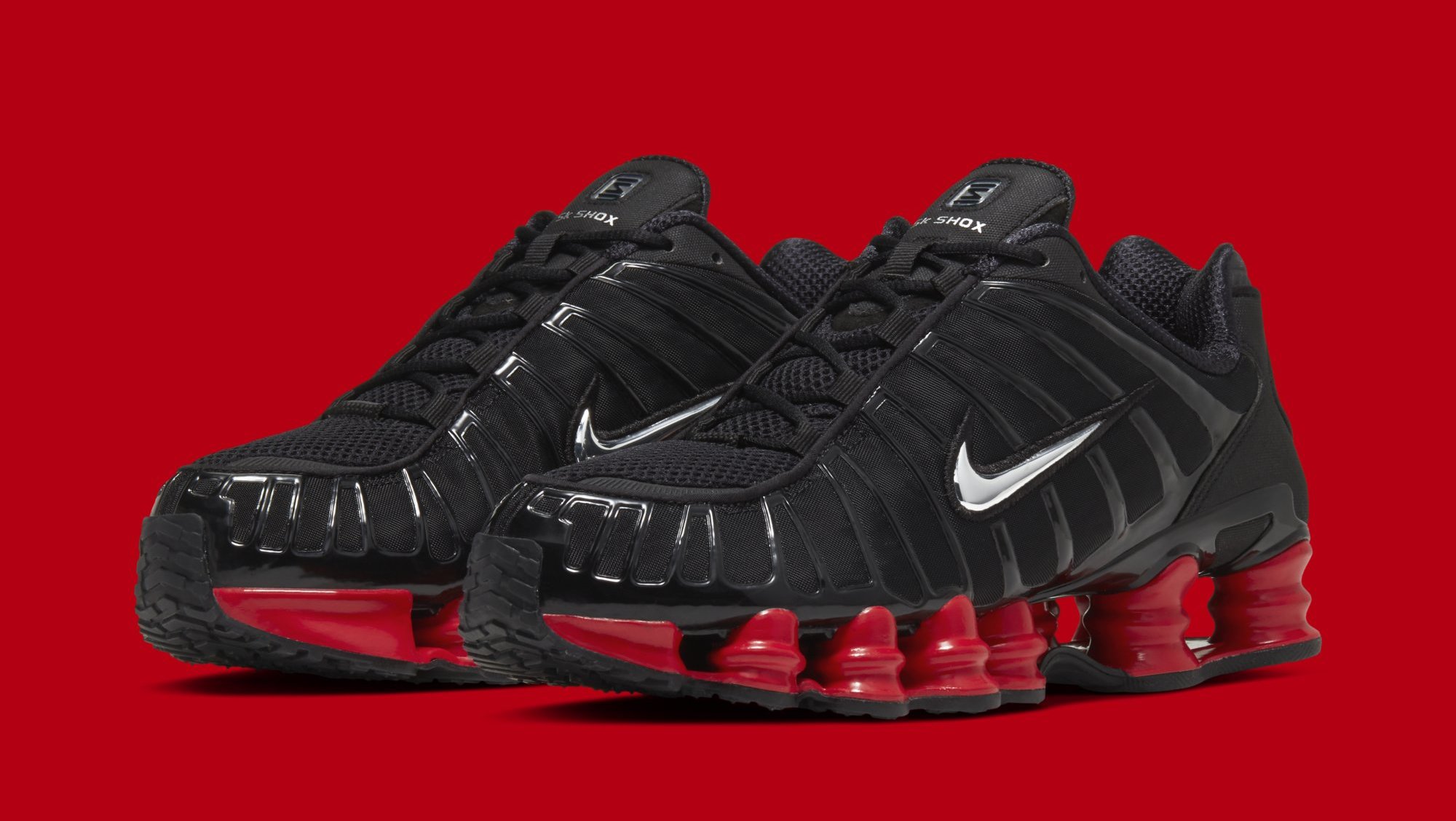 Nike shox hot sale red