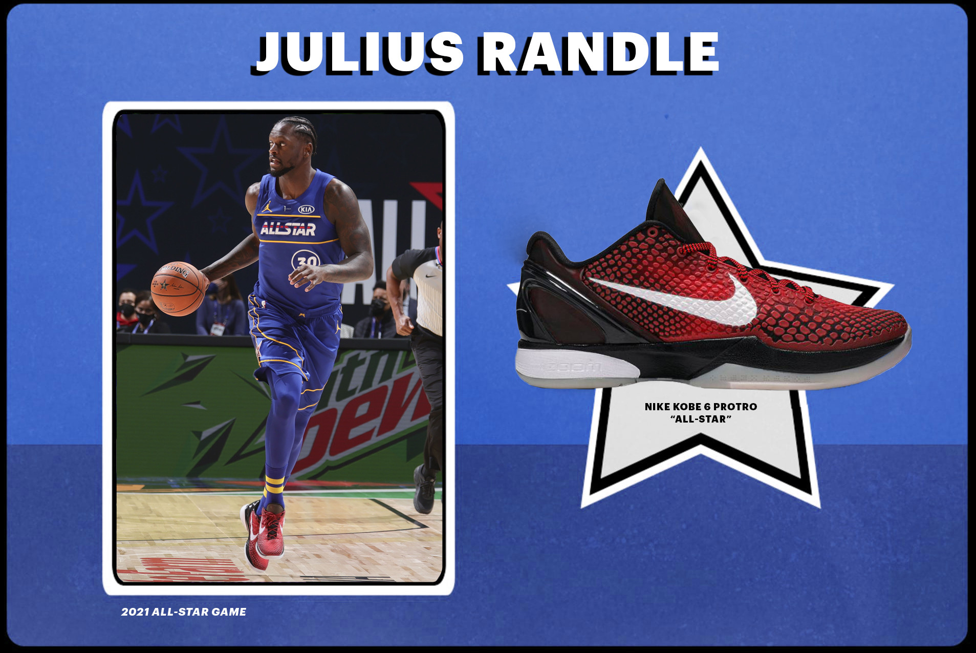 2020 NBA All Star Game Julius Randle Kobe 6 Protro