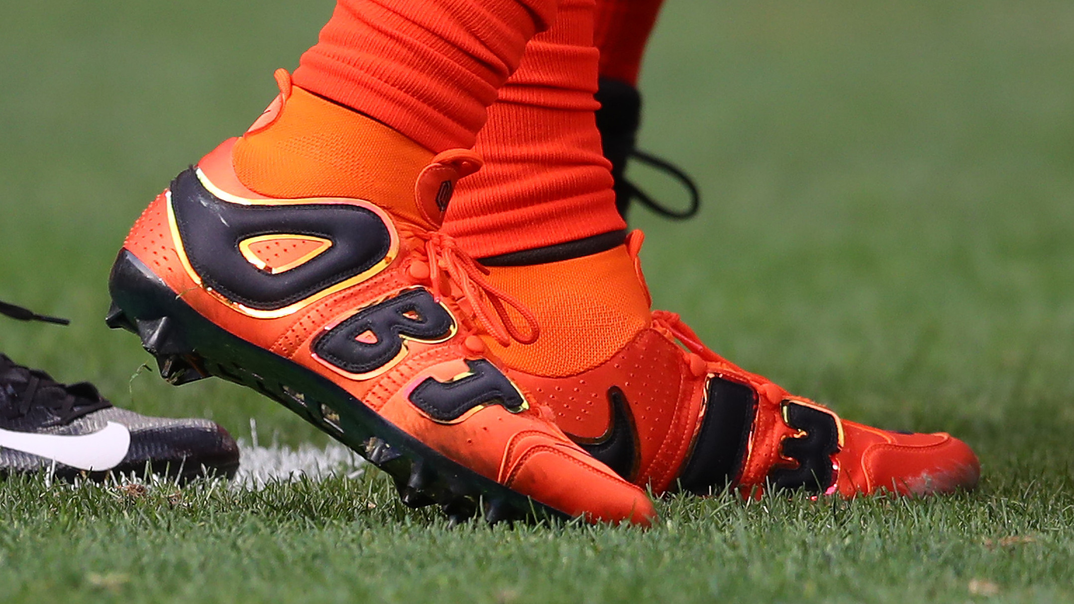 Odell Beckham Jr. Nike Vapor Untouchable Pro 3 Orange Black