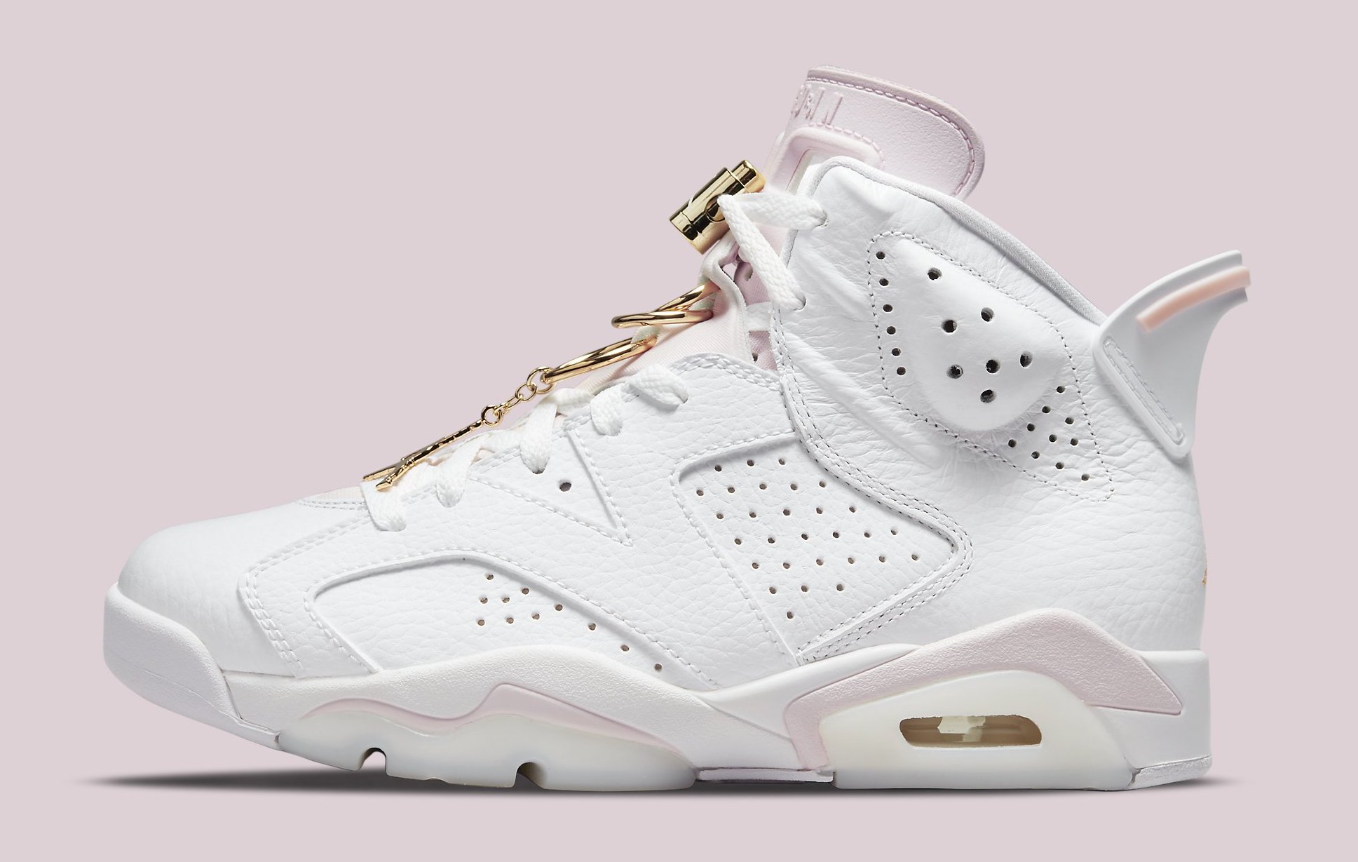 Air Jordan 6 Women&#x27;s &#x27;Gold Hoops&#x27; DH9696-100 Lateral