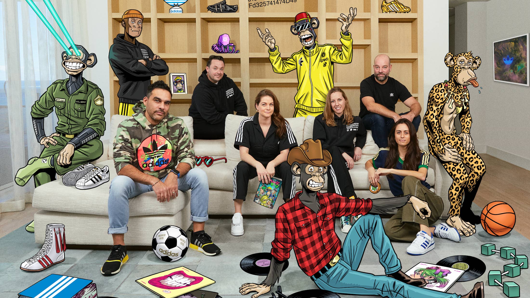 Bored Ape Yacht Club, Adidas, Gmoney and Punks are collaborating