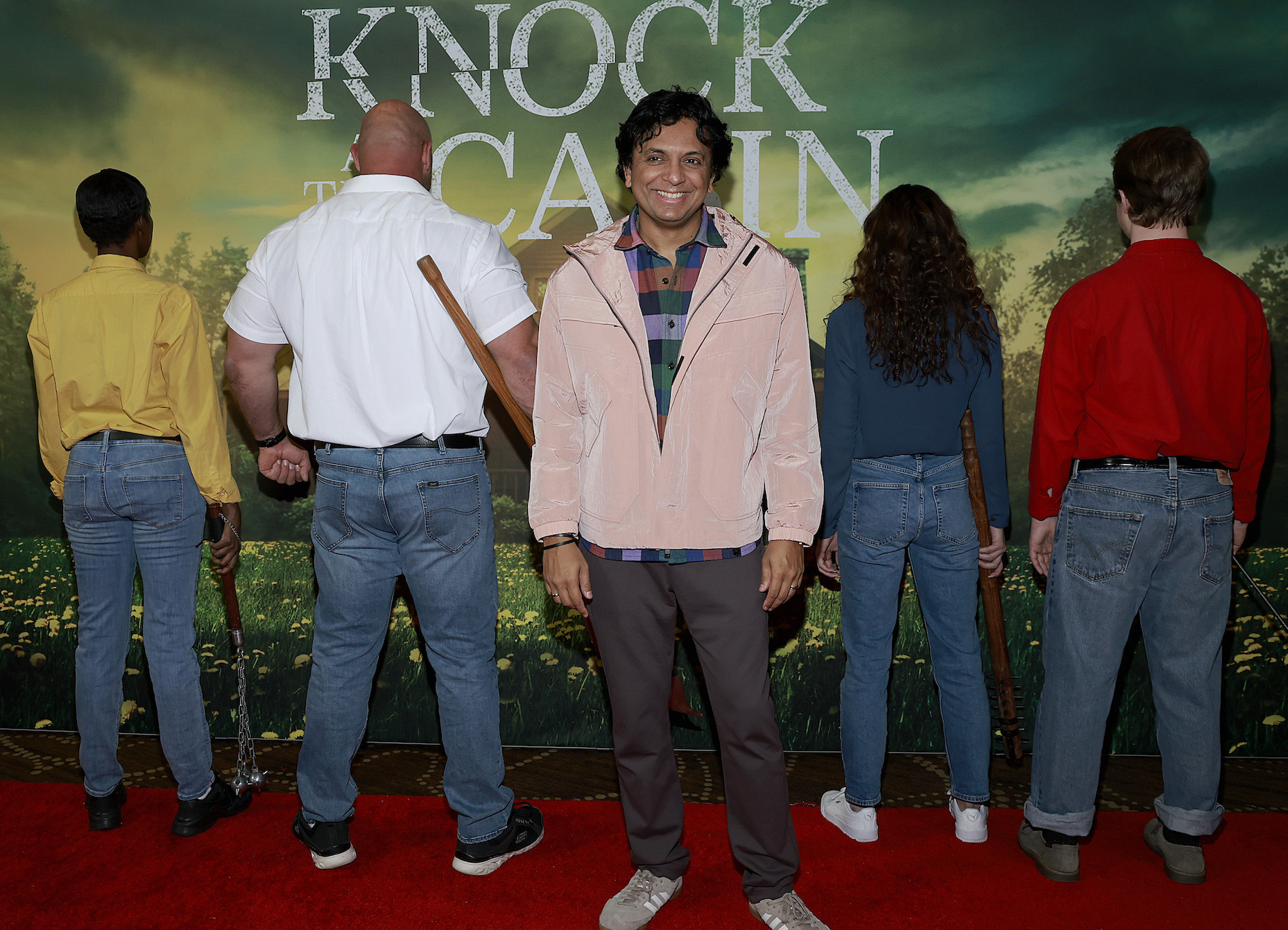 M. Night Shyamalan Red Carpet with Wife, 3 Daughters