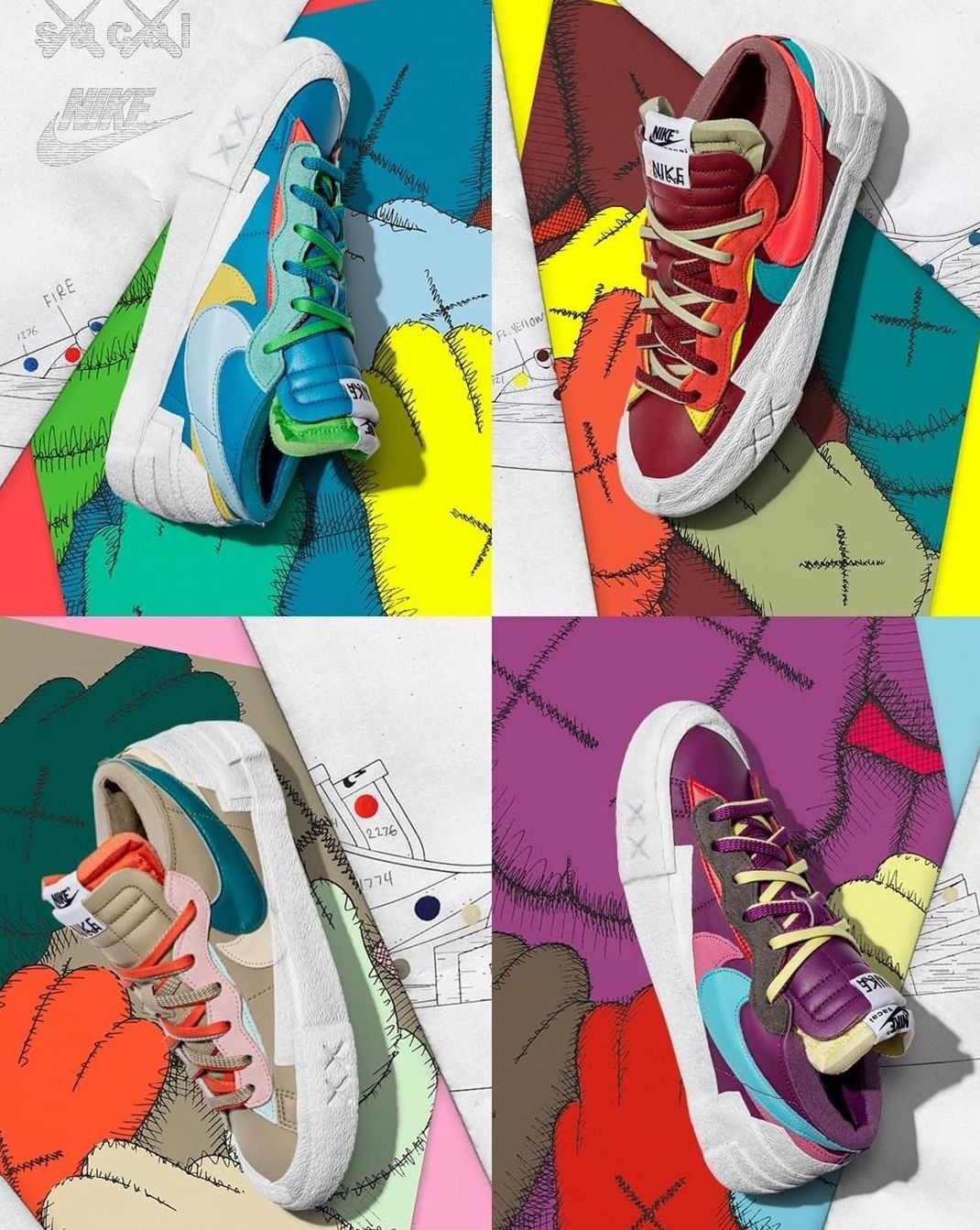 Sacai Is Releasing a Nike Blazer Collab With Kaws | Complex