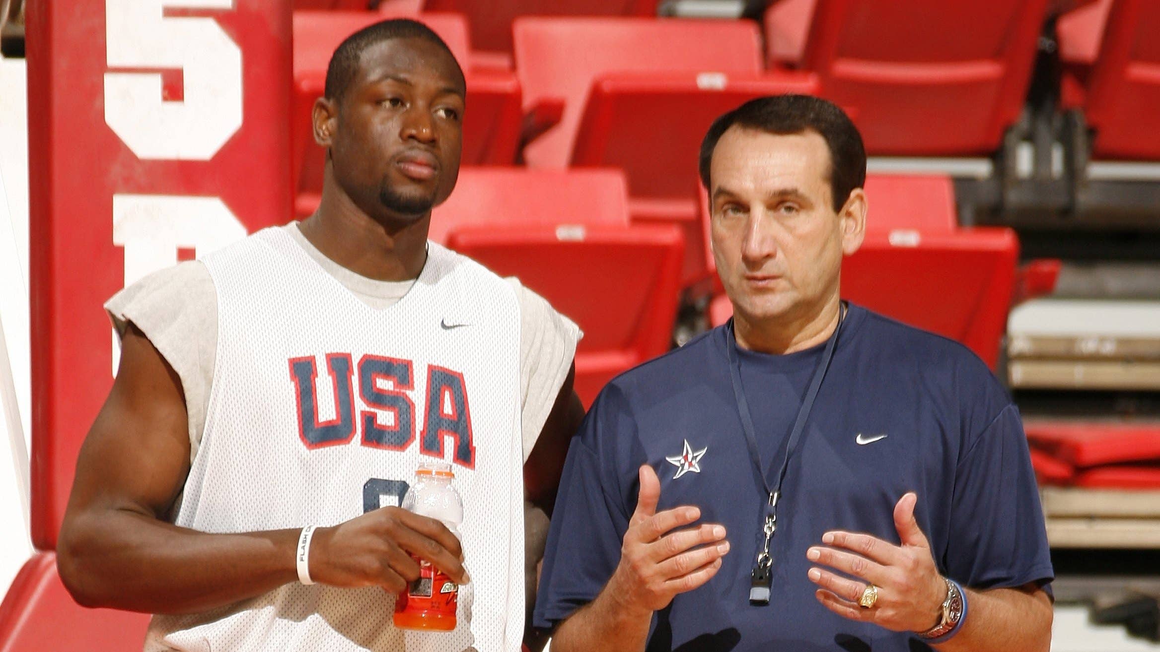 Dwyane Wade & Coach K Respond to 2008 vs. 2012 Team USA Debate: 'We Had  30-Year-Old Kobe