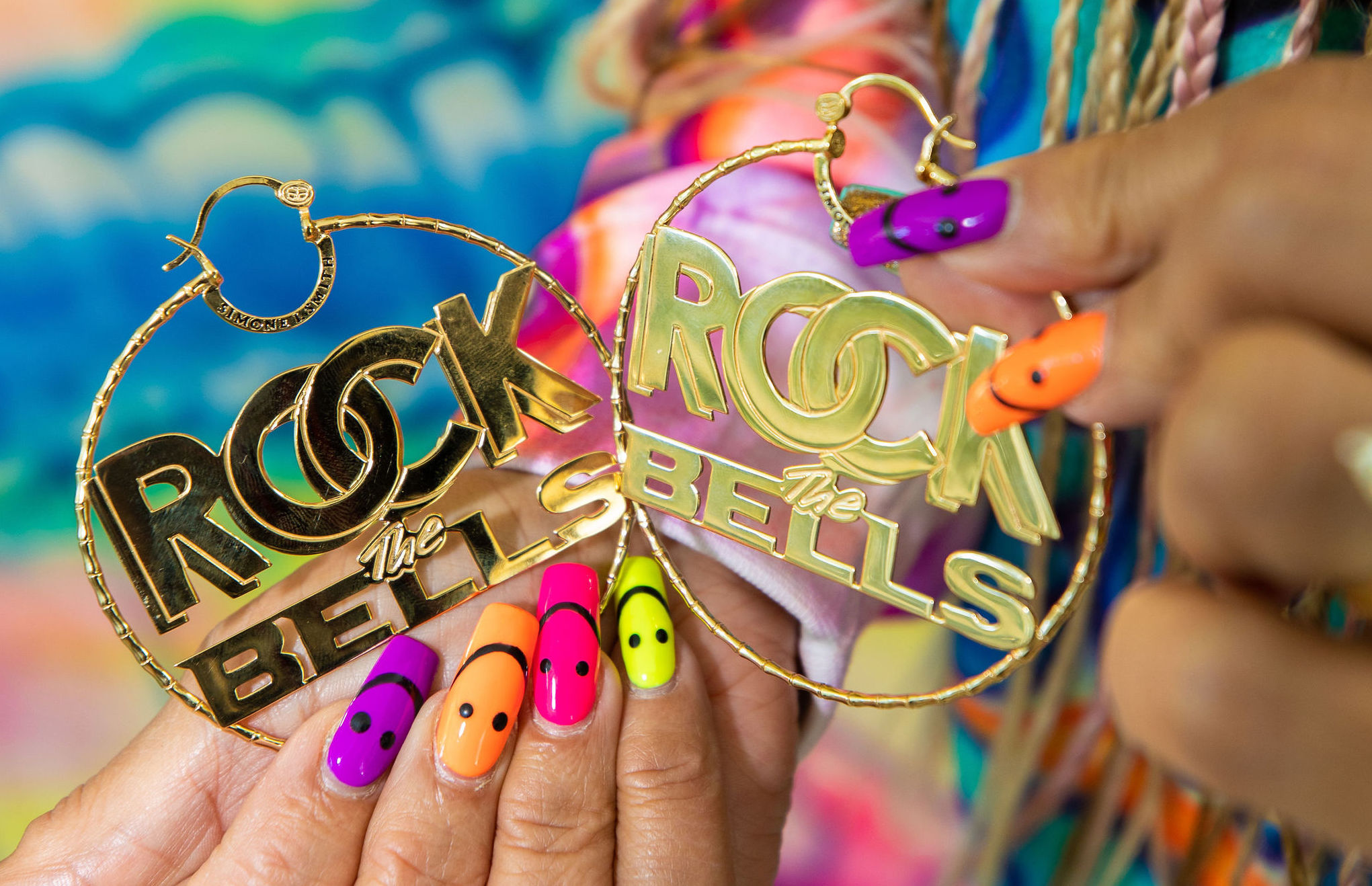 Rock the Bells x Simone I. Smith Hoop Earrings