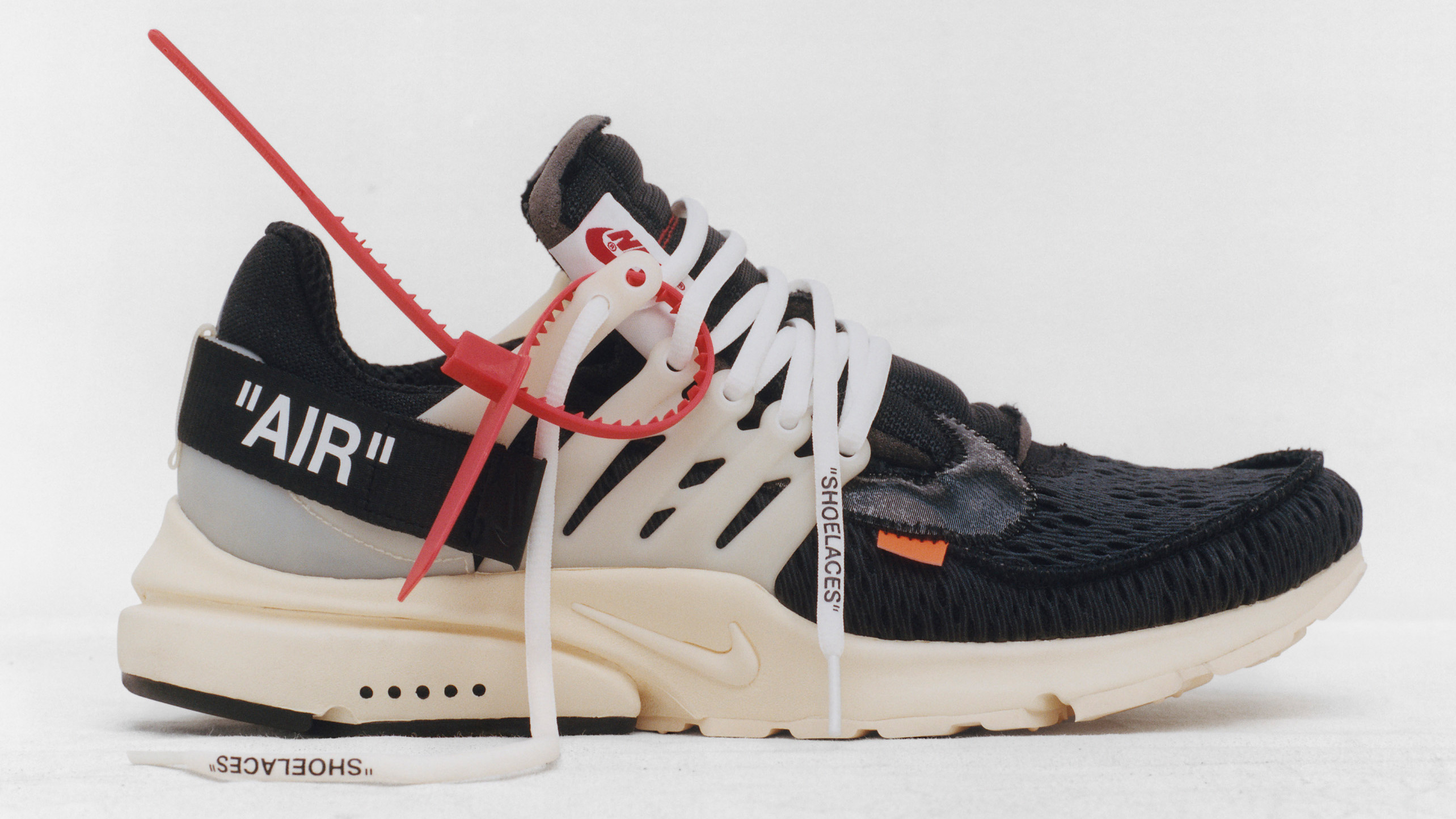 Nike off white presto black best sale and white