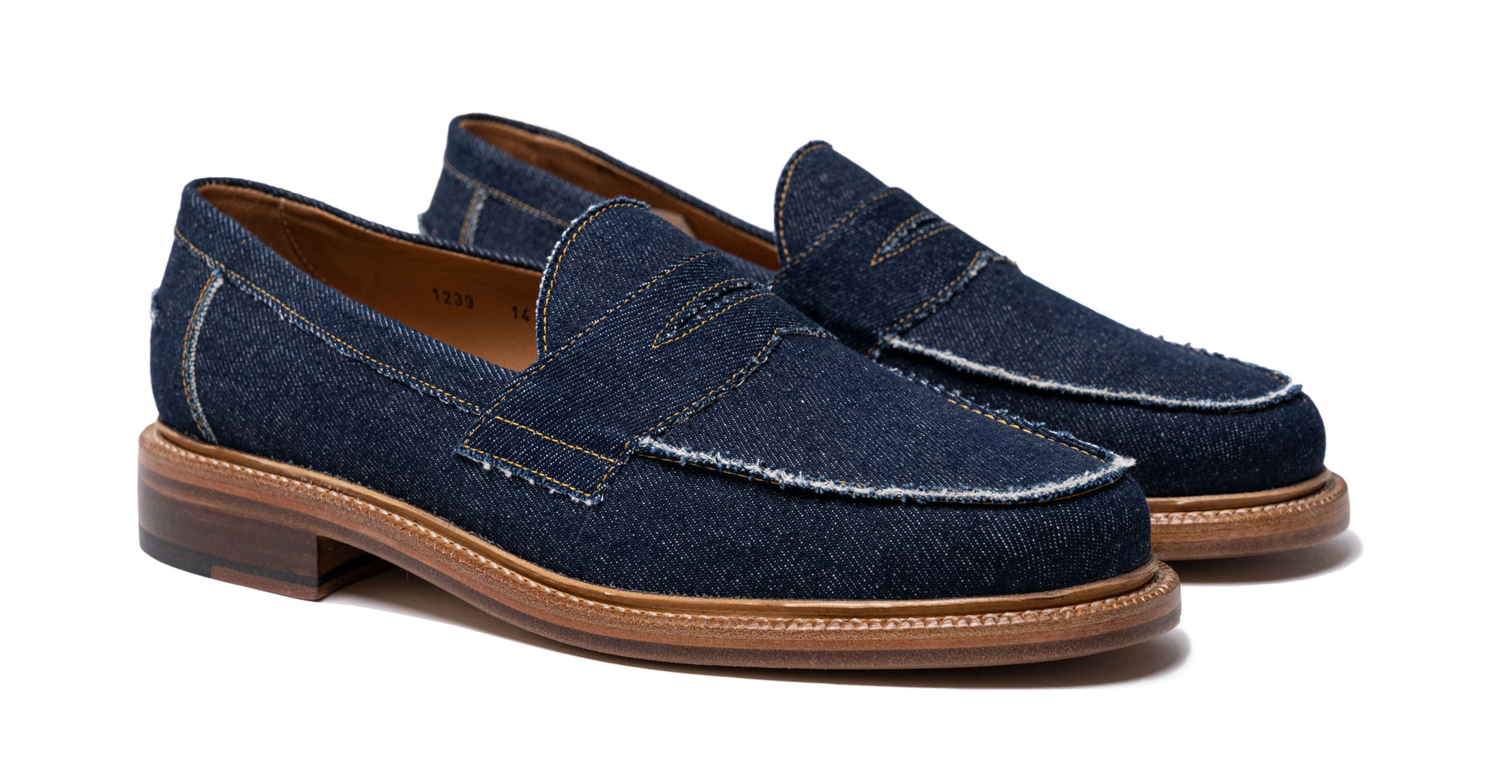 Blackstock &amp; Weber Ellis Penny Loafer &#x27;Raw Denim&#x27;