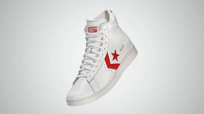 converse pro leather white red front