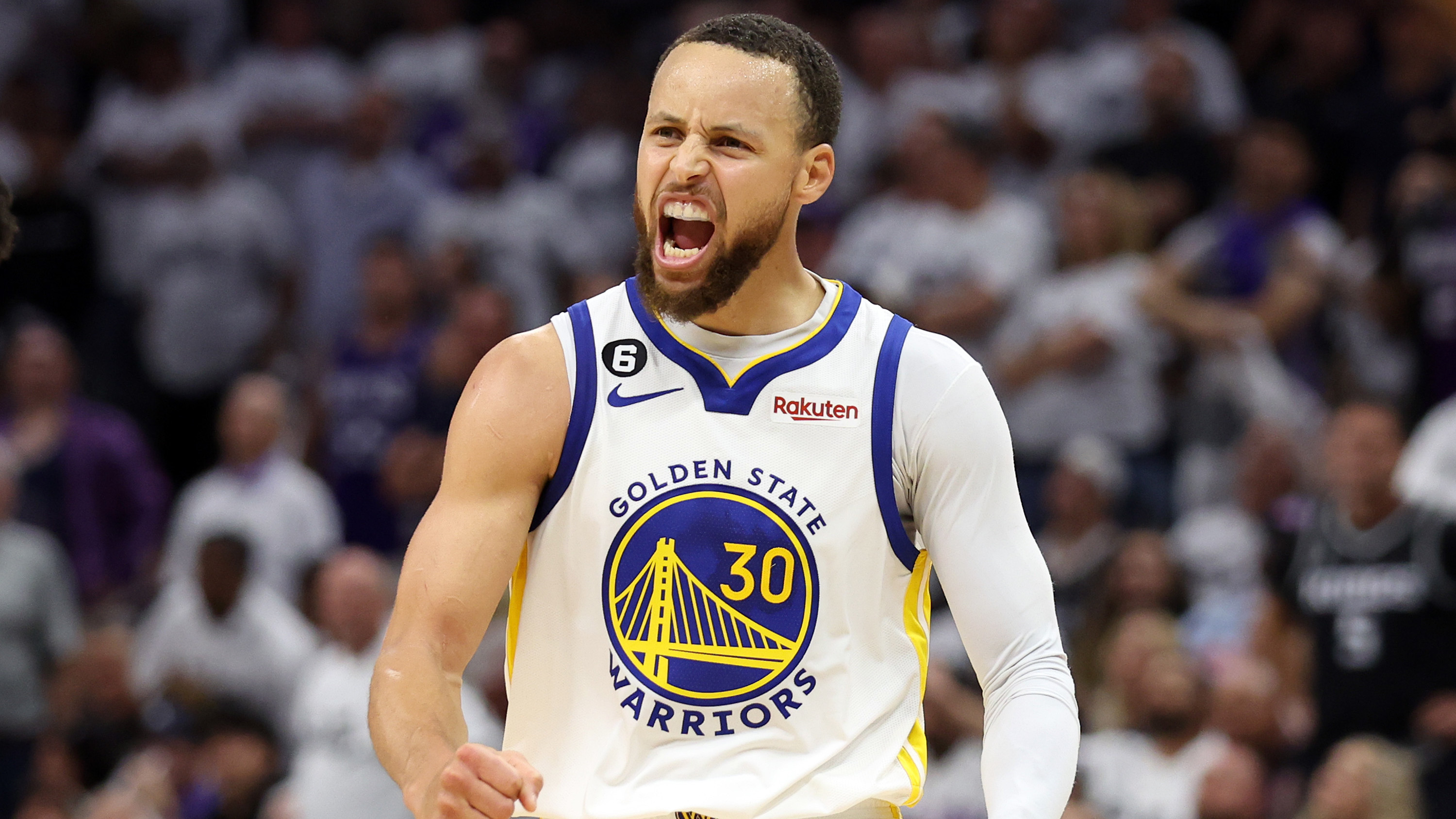 Steph Curry during Game 7 against the Sacramento Kings