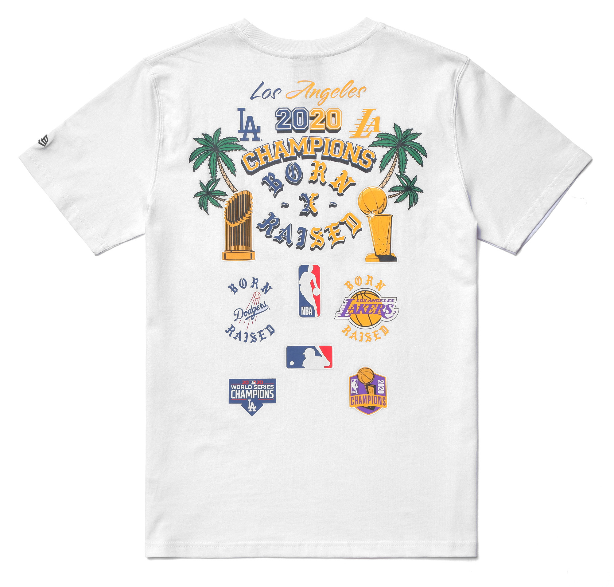 Los Angeles Lakers Born X Raised White SS Tee