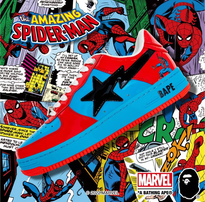 Marvel x Bape Sta &#x27;Spider-Man&#x27; Lateral