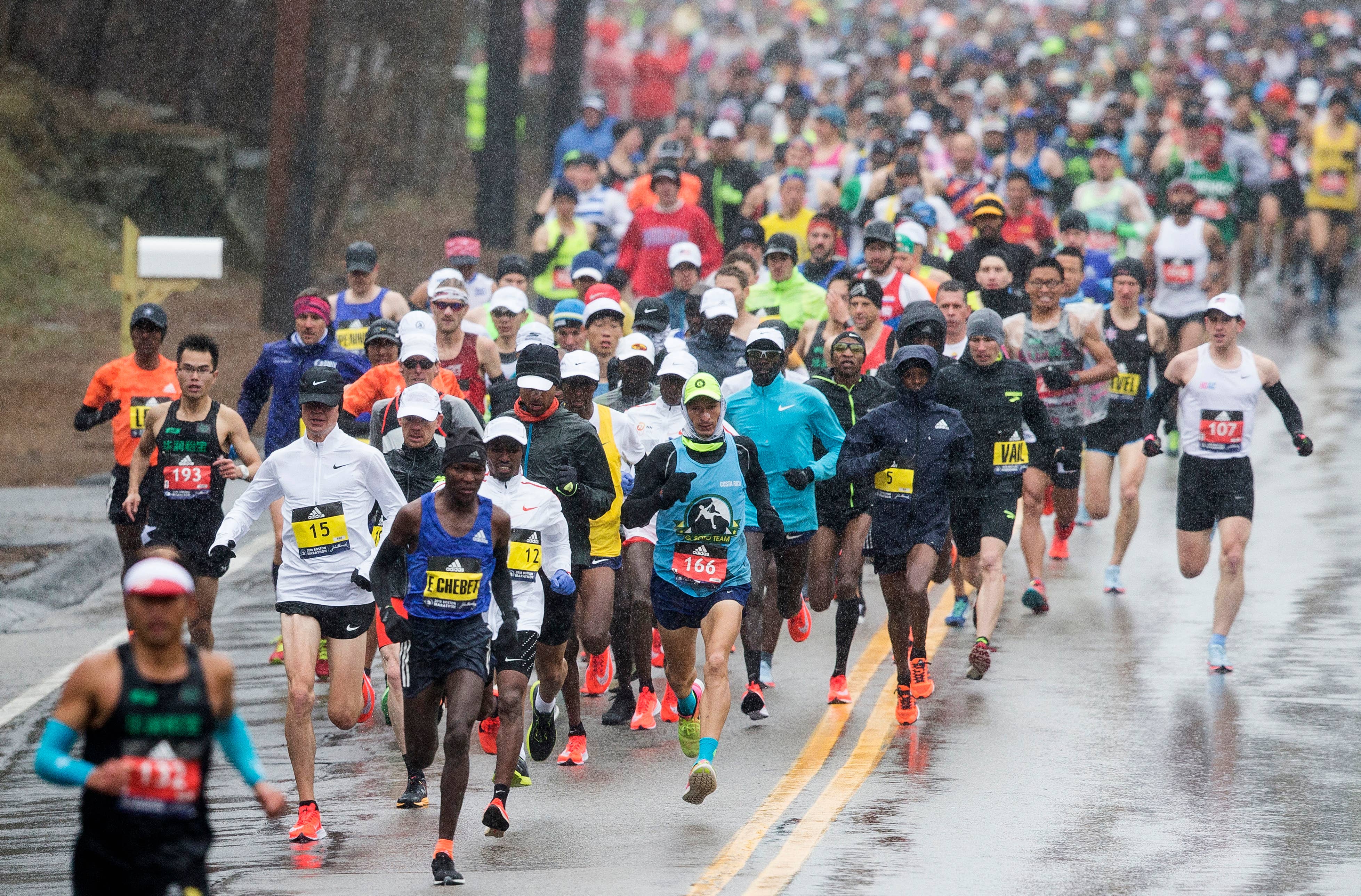 2018 Boston Marathon Runners