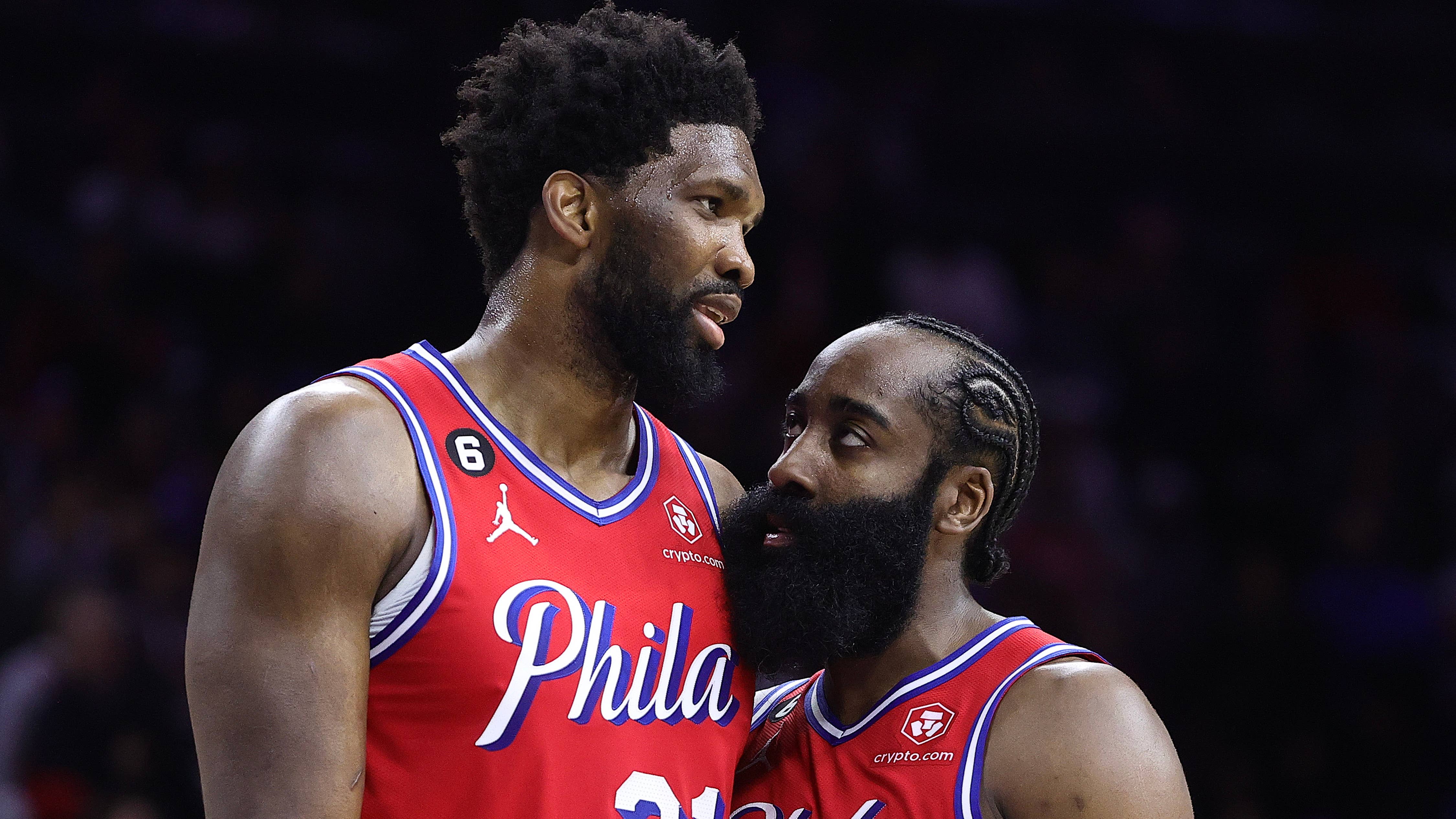 Joel Embiid and James Harden for the Sixers