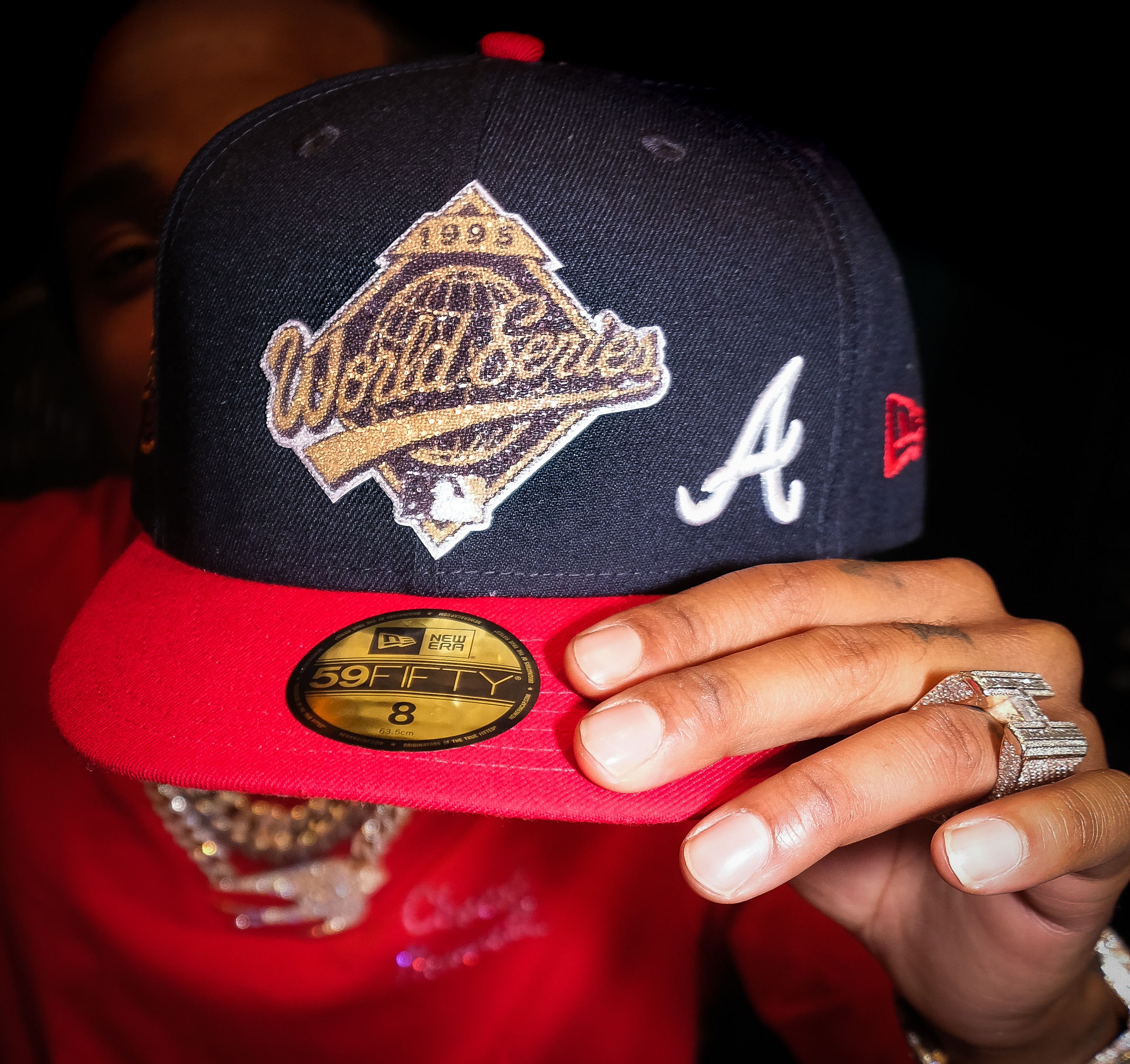 New Era Atlanta Braves World Series Drip 59Fifty Fitted Hat Black