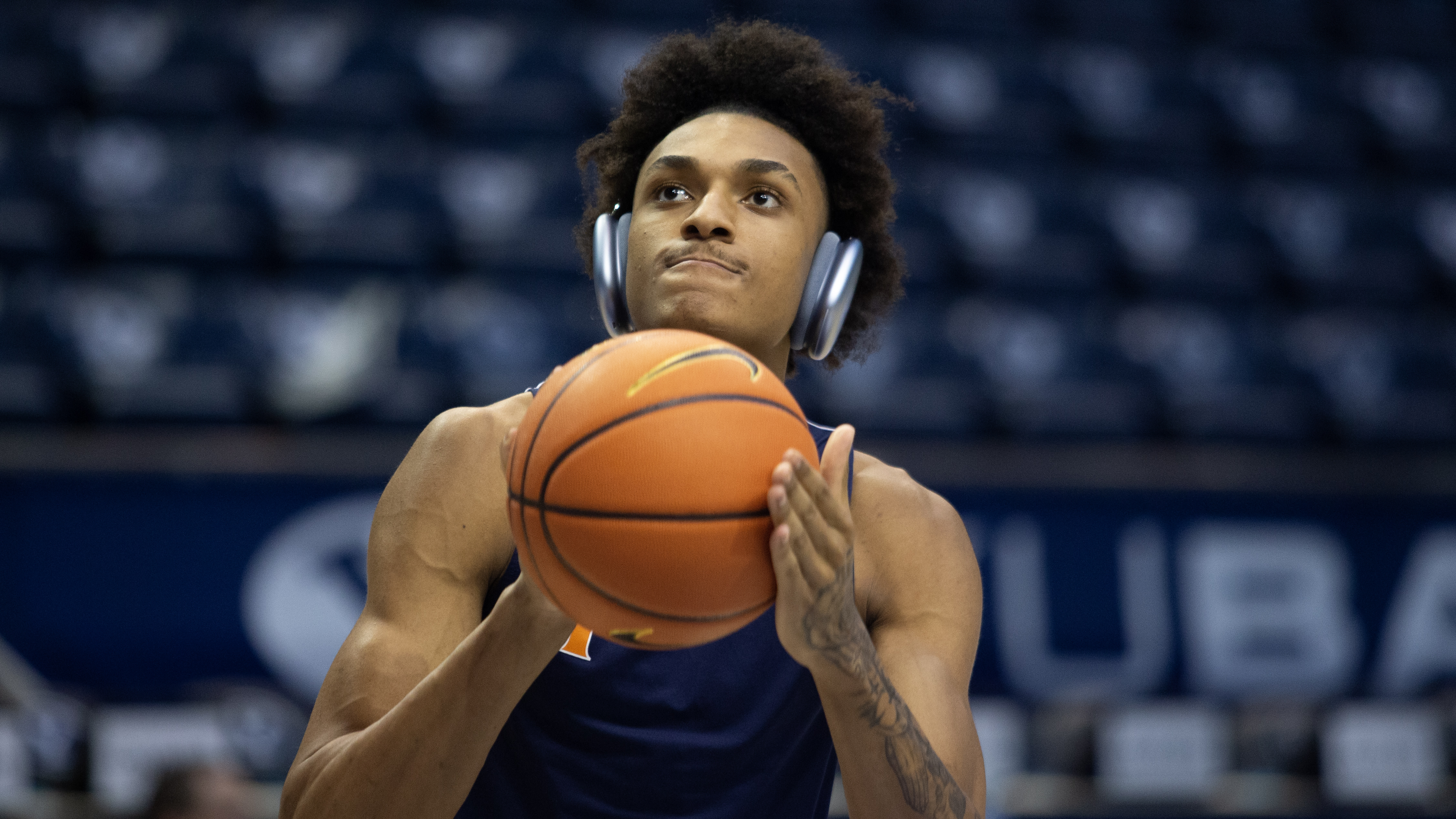 Maxwell Lewis warms up before playing for Pepperdine