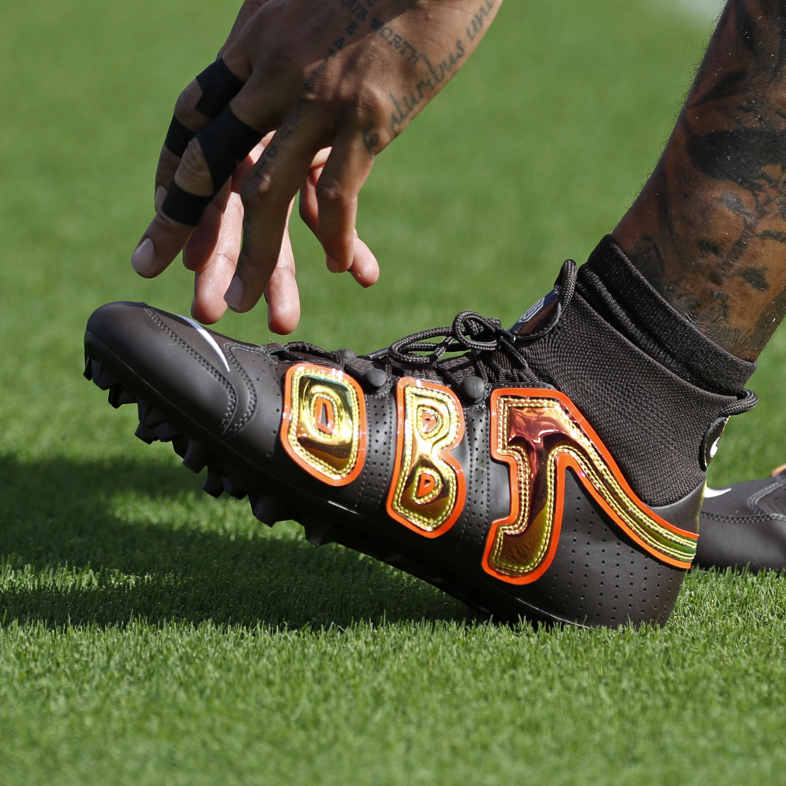 Odell Beckham Jr. Nike Vapor Untouchable Pro 3 Uptempo Brown Iridescent