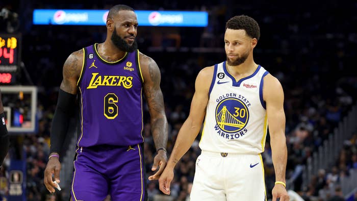 LeBron James of the Lakers and Steph Curry of the Warriors