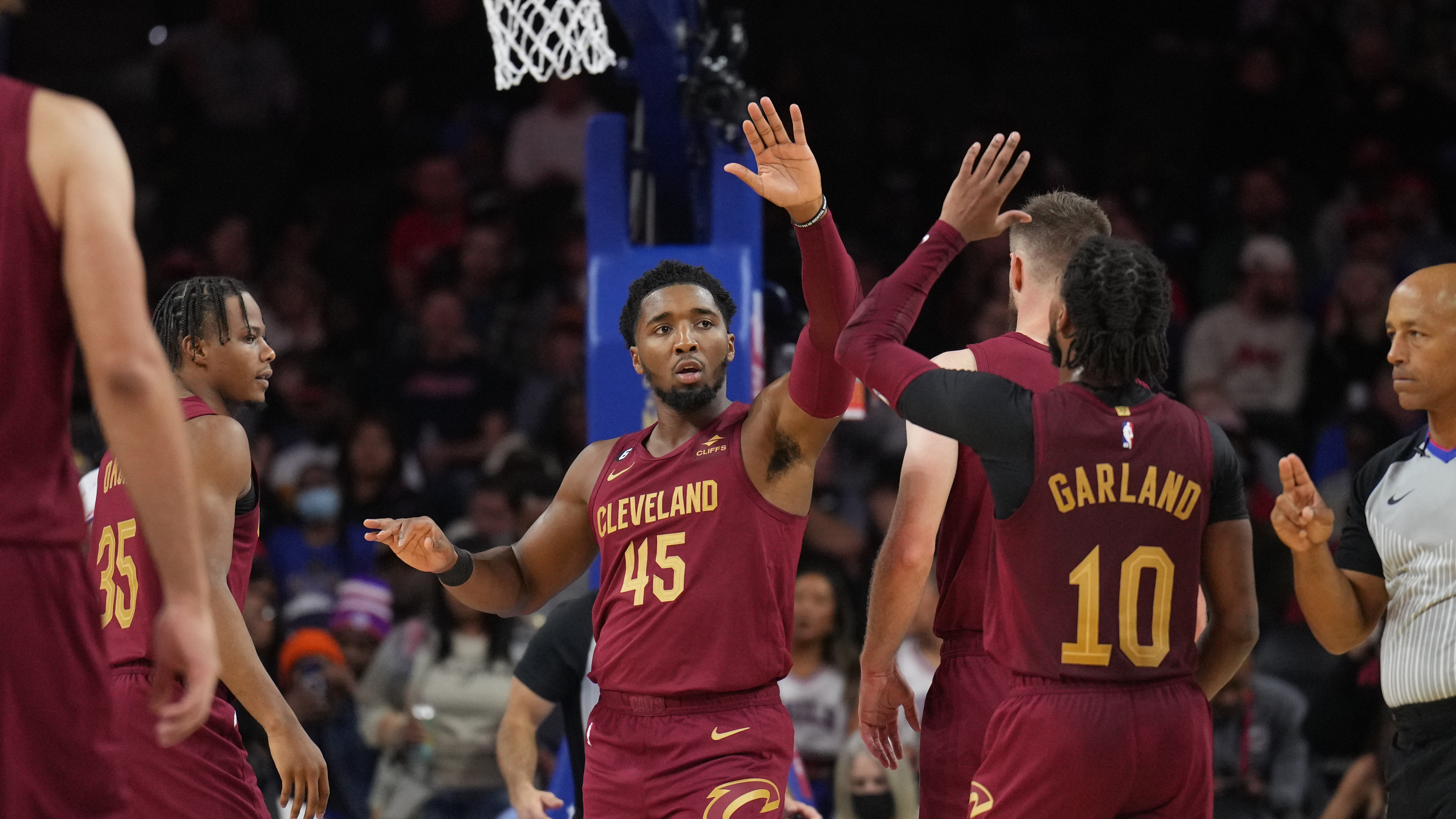 Donovan Mitchell and Darius Garland playing for the Cavs