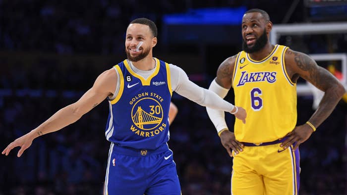 LeBron James of the Lakers and Steph Curry of the Warriors