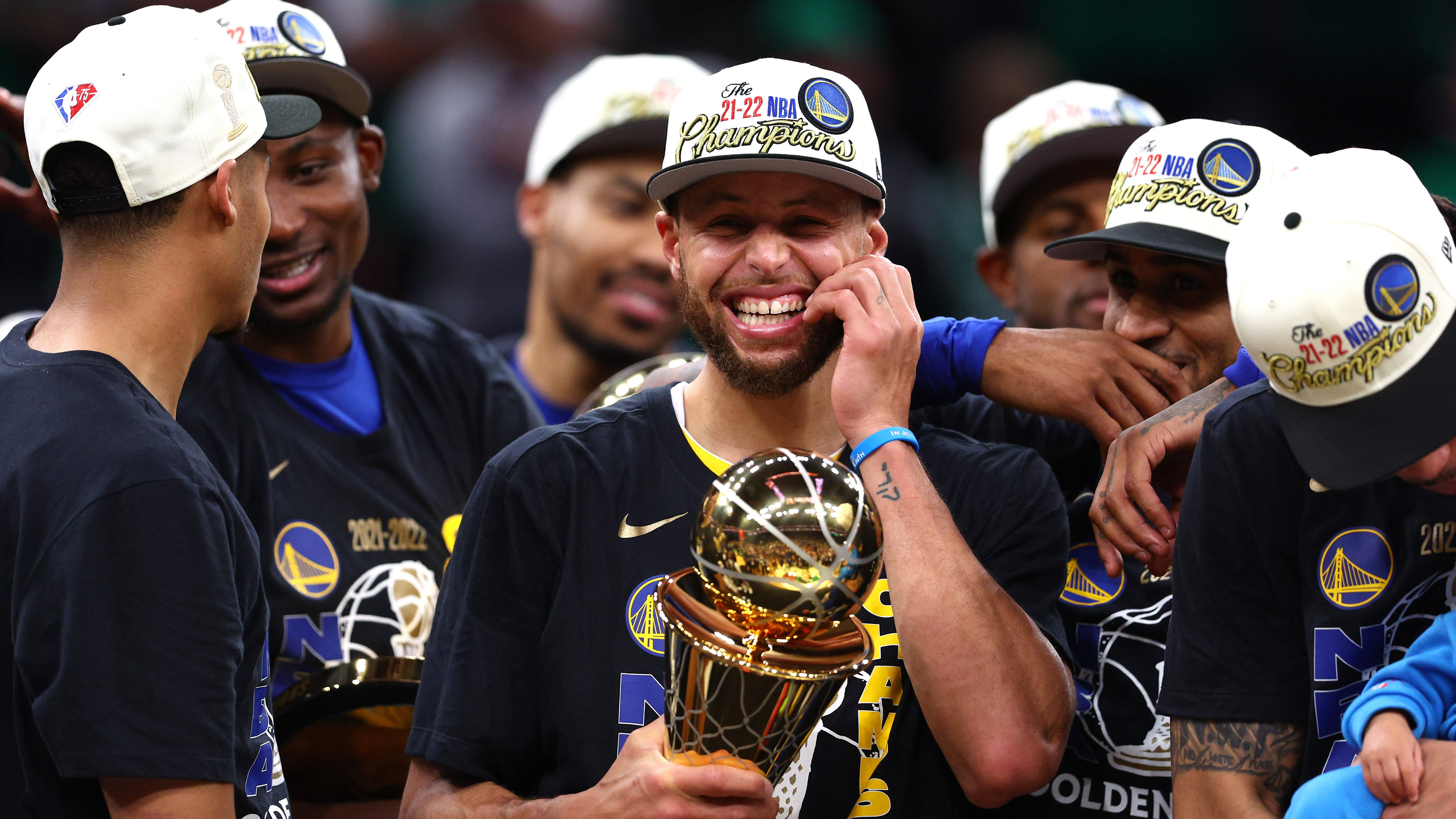 Stephen Curry Golden State Warriors Nike 2022 NBA Finals Champions MVP T- Shirt - White