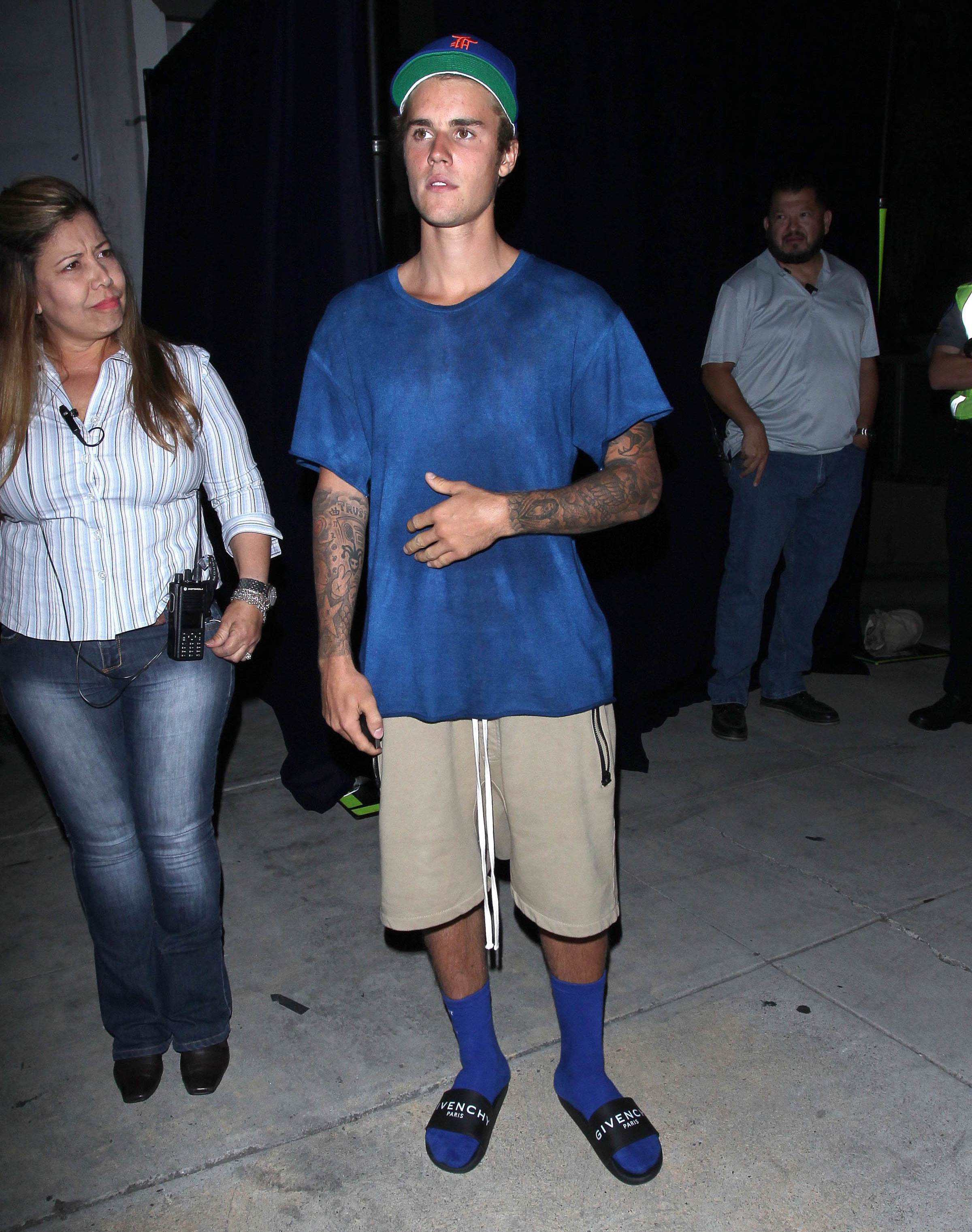 Justin Bieber and Tyler, the Creator in Socks and Sandals