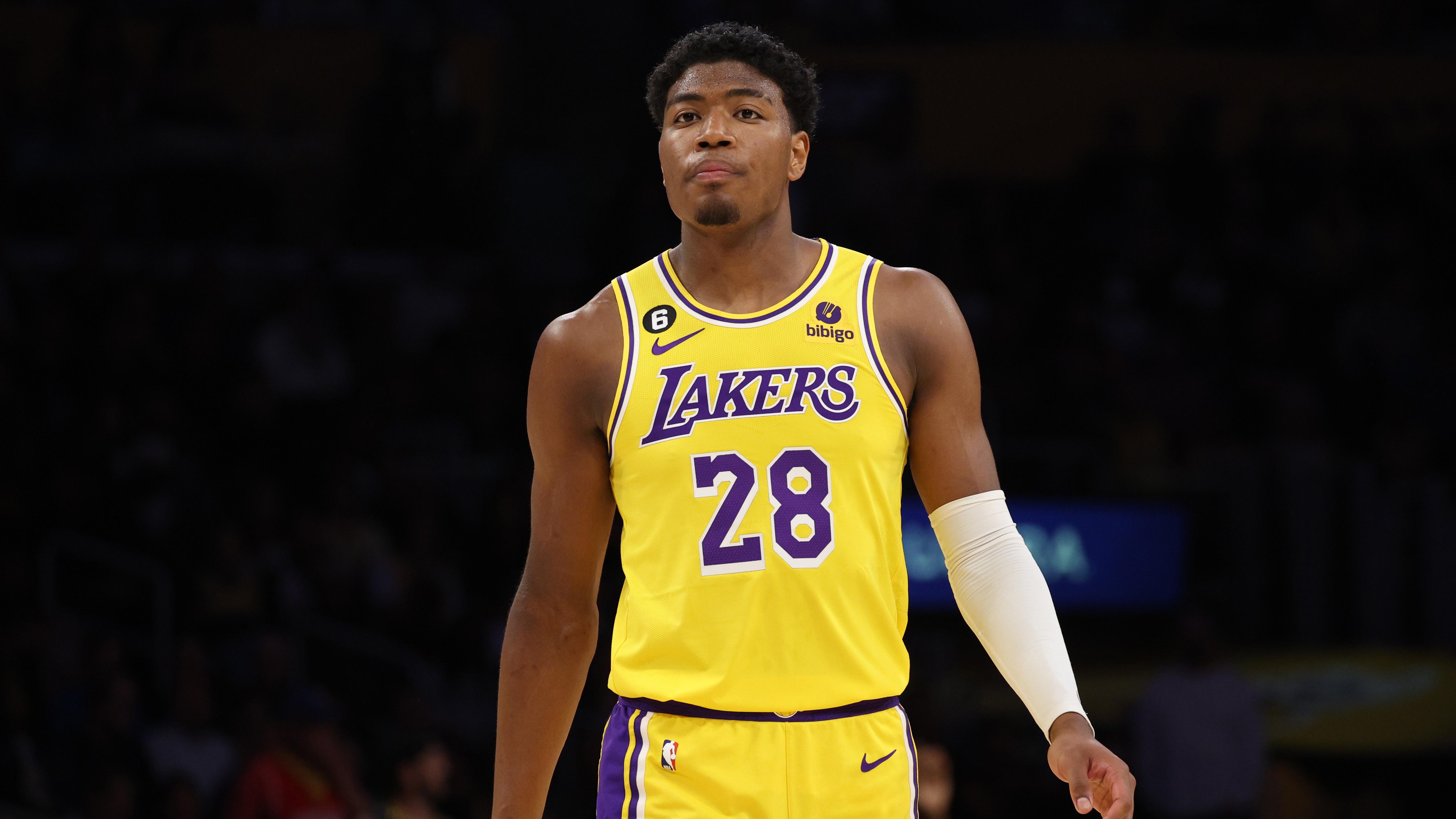 Rui Hachimura of the Los Angeles Lakers during the playoffs