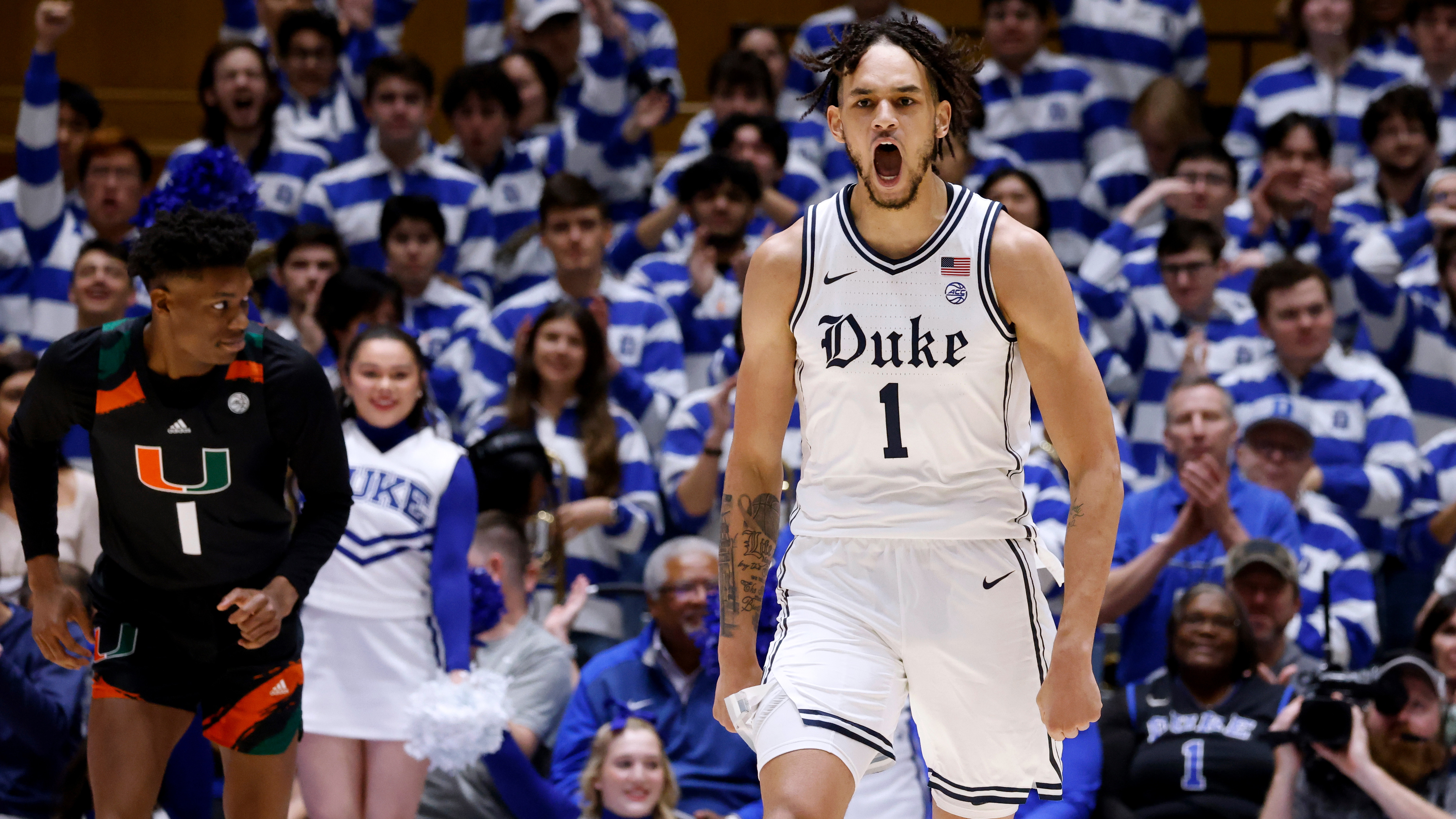 Dereck Lively II during his freshman season at Duke