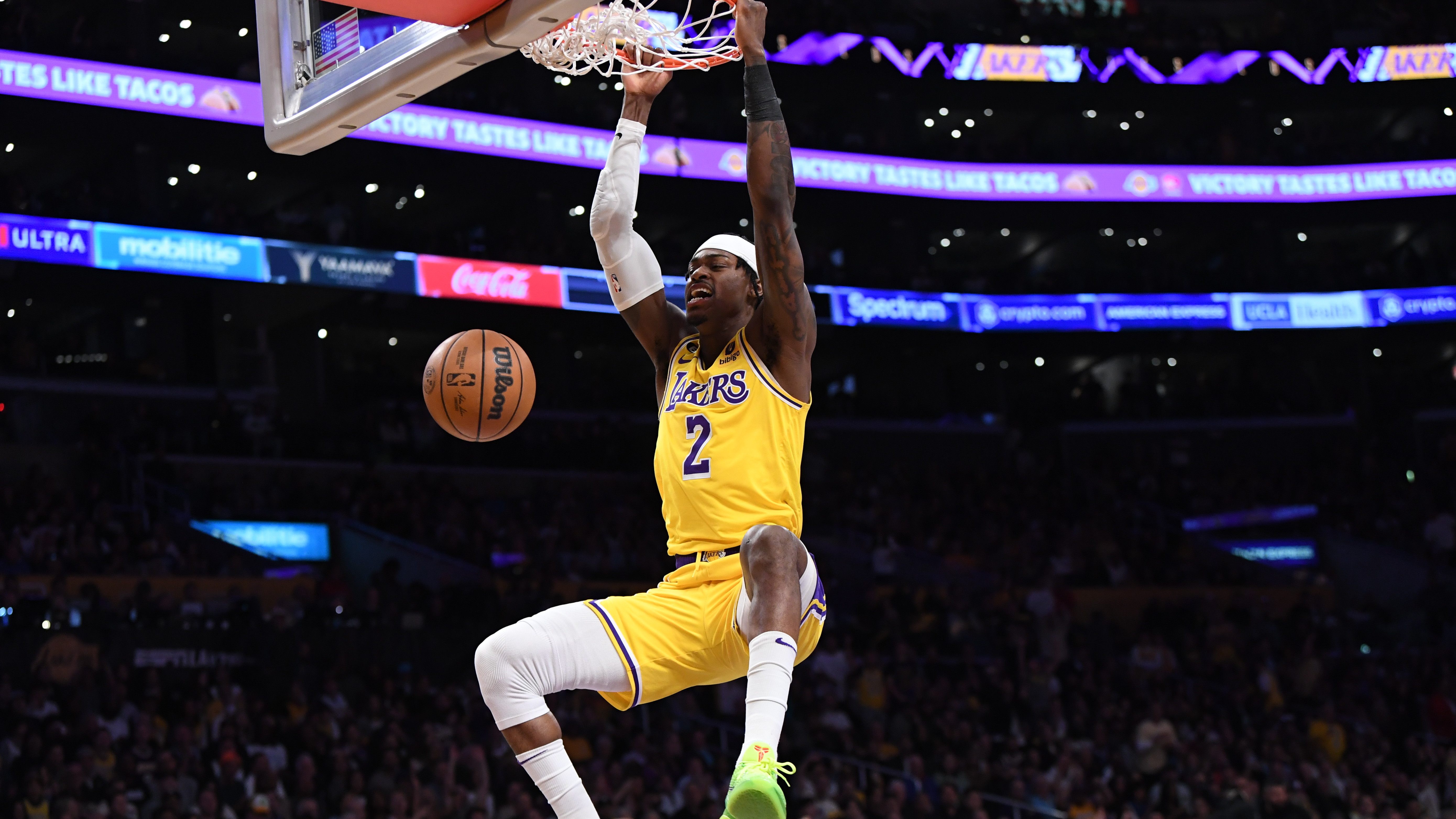 Jarred Vanderbilt of the Los Angeles Lakers during the playoffs