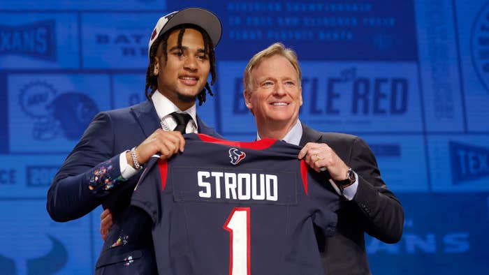 CJ Stroud of the Houston Texans being drafted