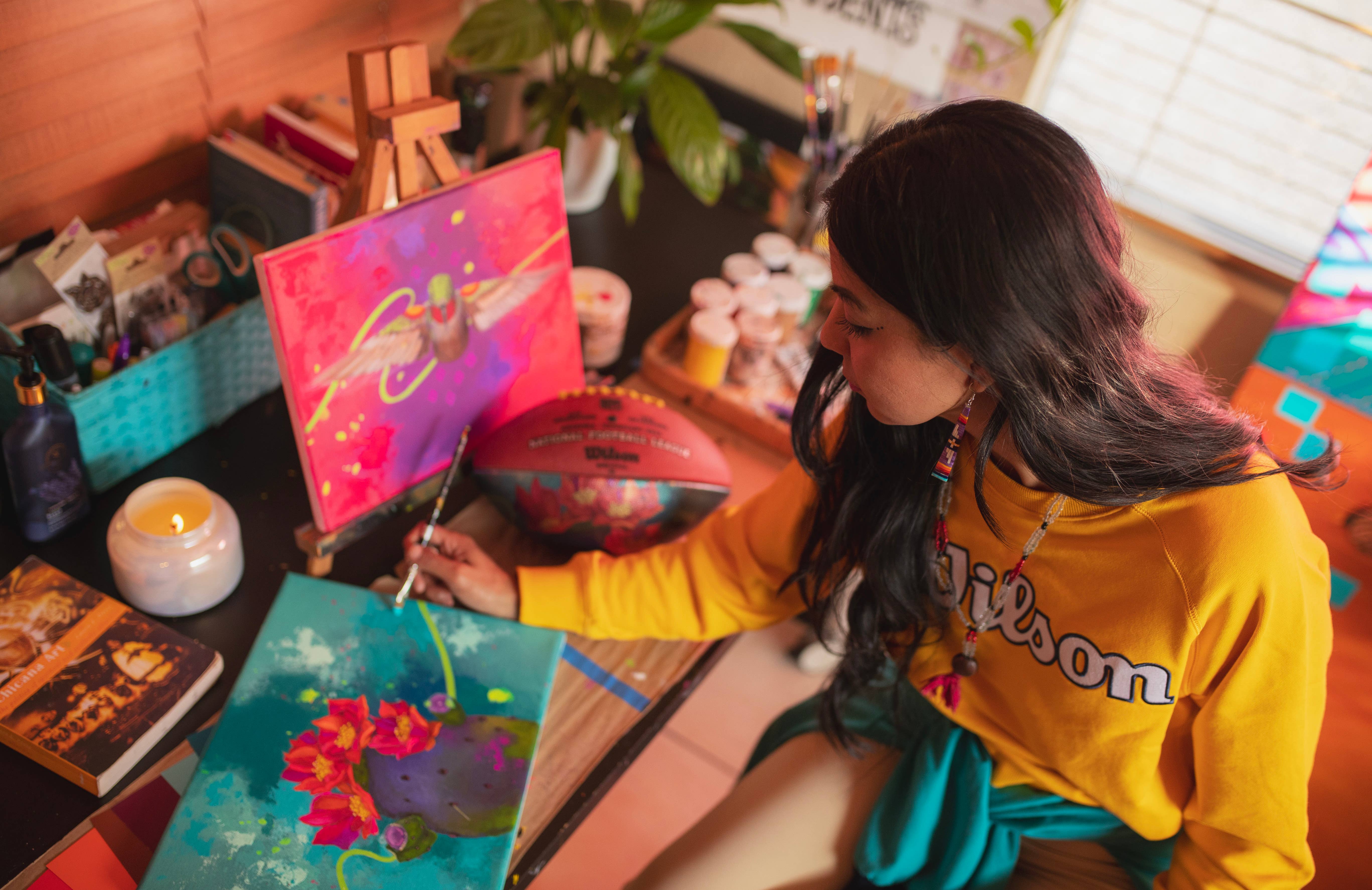 NFL partners with first Chicana, Native American artist