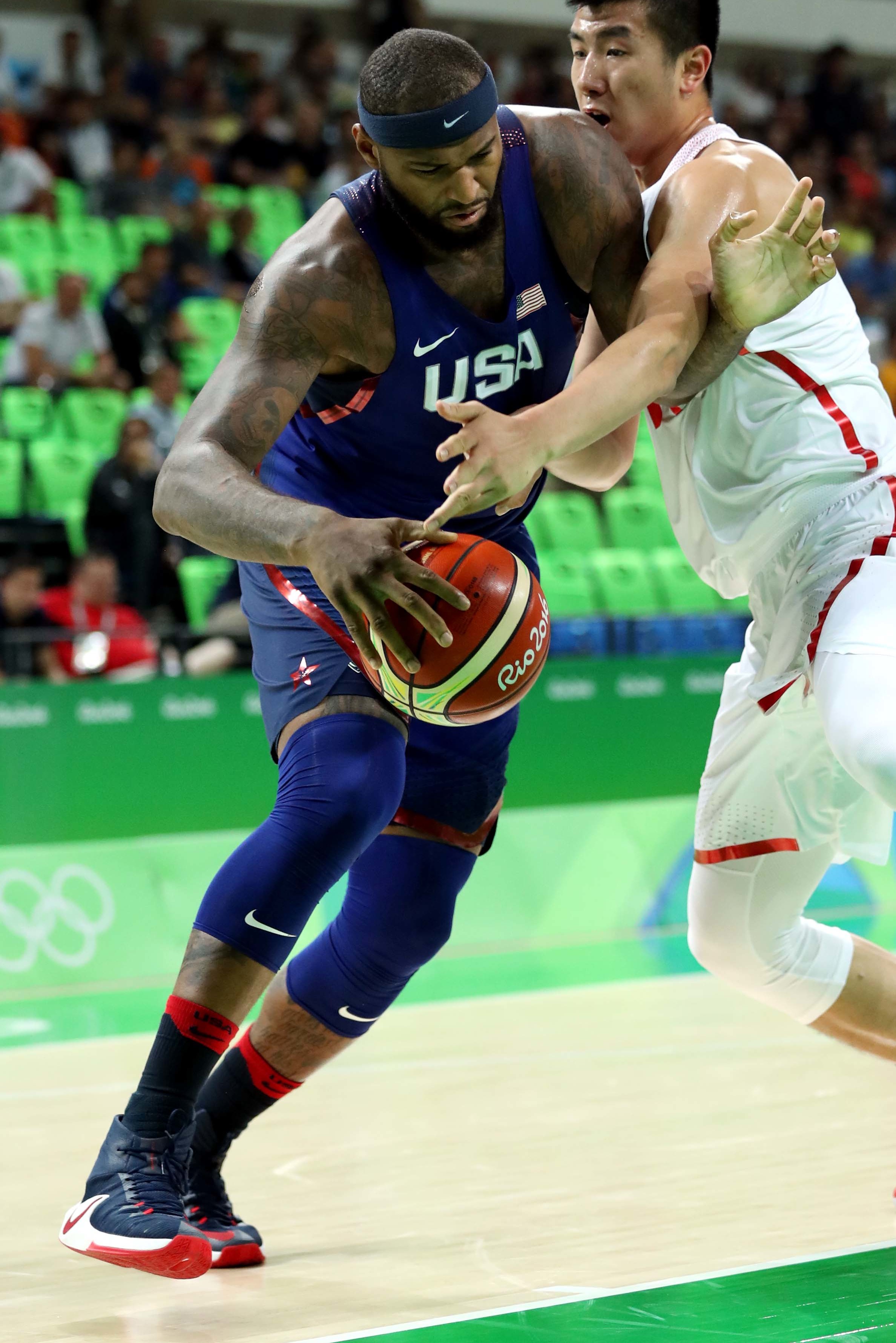 DeMarcus Cousins Wearing the USA Nike Zoom Clear Out