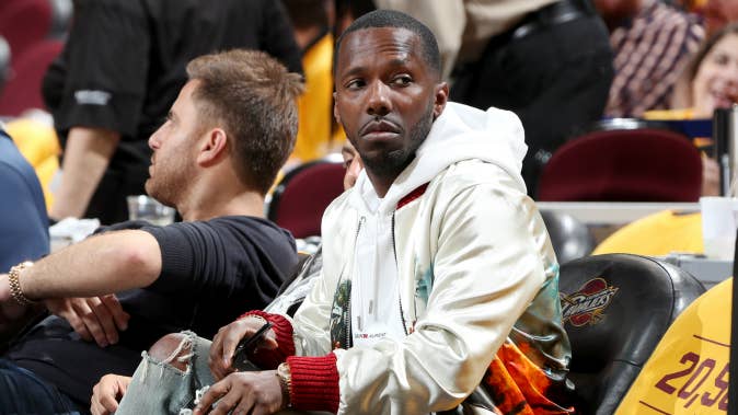 Rich Paul attends the game between the Boston Celtics and the Cleveland Cavaliers