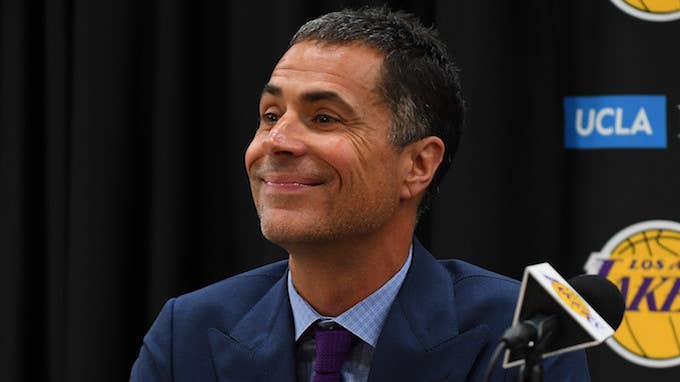 General manager Rob Pelinka of the Los Angeles Lakers.