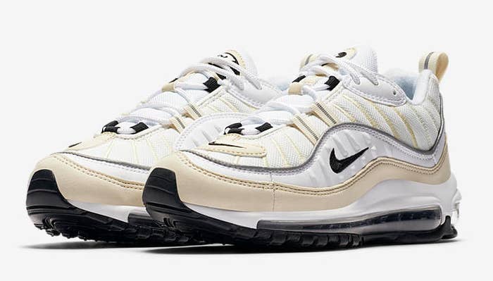 WMNS Nike Air Max 98 &#x27;White/Black/Fossil&#x27; AH6799 102 (Pair)