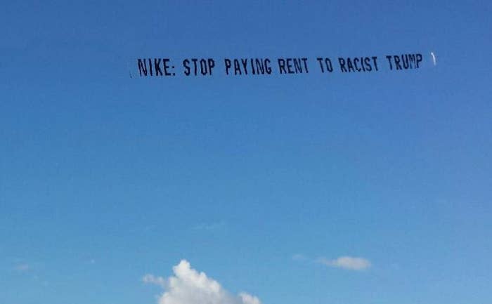 Nike Trump Plane Protest
