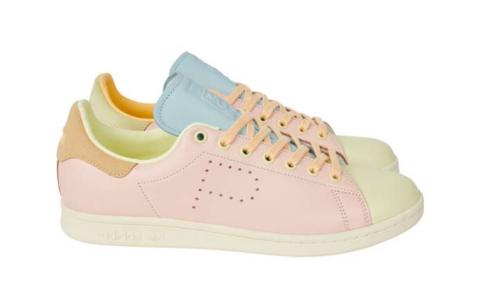Palace x Adidas Stan Smith Pink/Blue Lateral