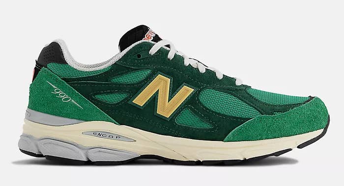 New Balance Made in USA 990v3 &#x27;Green/Gold&#x27;