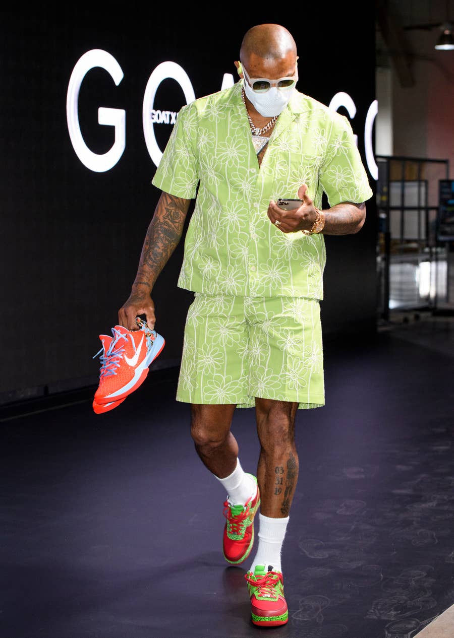 UpscaleHype - PJ Tucker wears a Loewe Coat and Nike Dunk SB