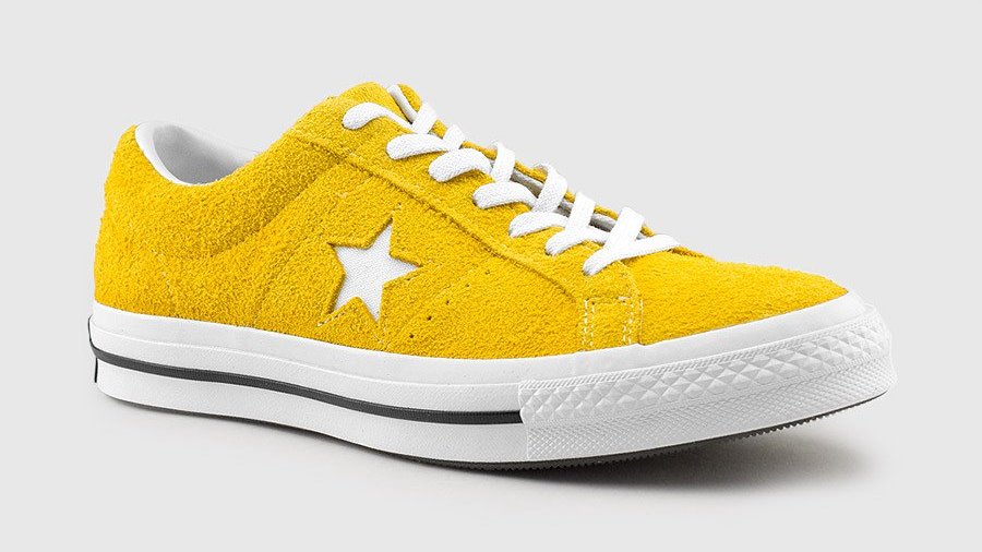 converse one star suede mineral yellow